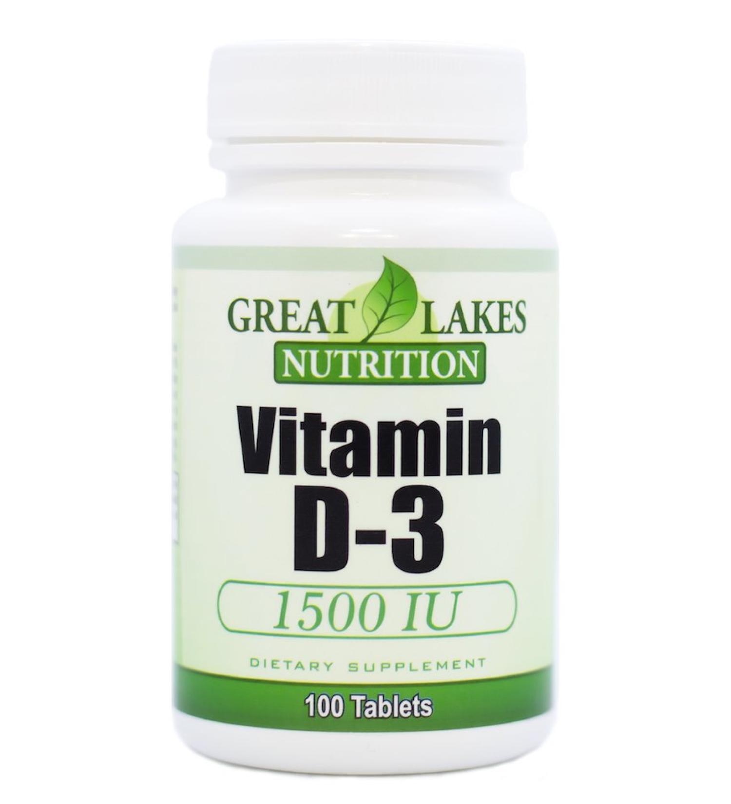 Great Lakes Nutrition Vegan Vitamin D3 Supplement | 1500IU | 100 Easy Swallow Pills for Men & Women - Buy Online on GoSupps.com