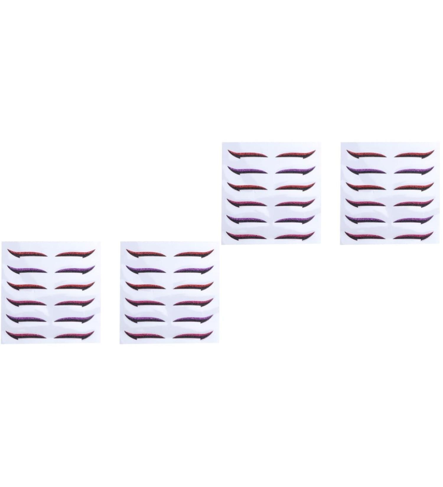 FOMIYES 24 Pairs Glitter Eyeliner Eyeshadow Purple Eyeliner Makeup Tape Eye Makeup Stickers Tool Miss Moment - Buy Online on GoSupps.com