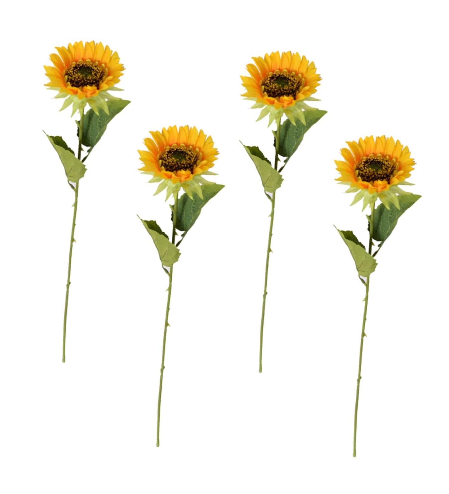 HOMSFOU 8 Pcs Simulated Sunflower Artificial Sunflowers Fake Flower Decors Home Accents Decor Bouquets for Wedding Faux Silk Flowers Sunflowers Bouquet Fake Flower Crafts Party Decor Props - Buy Online on GoSupps.com