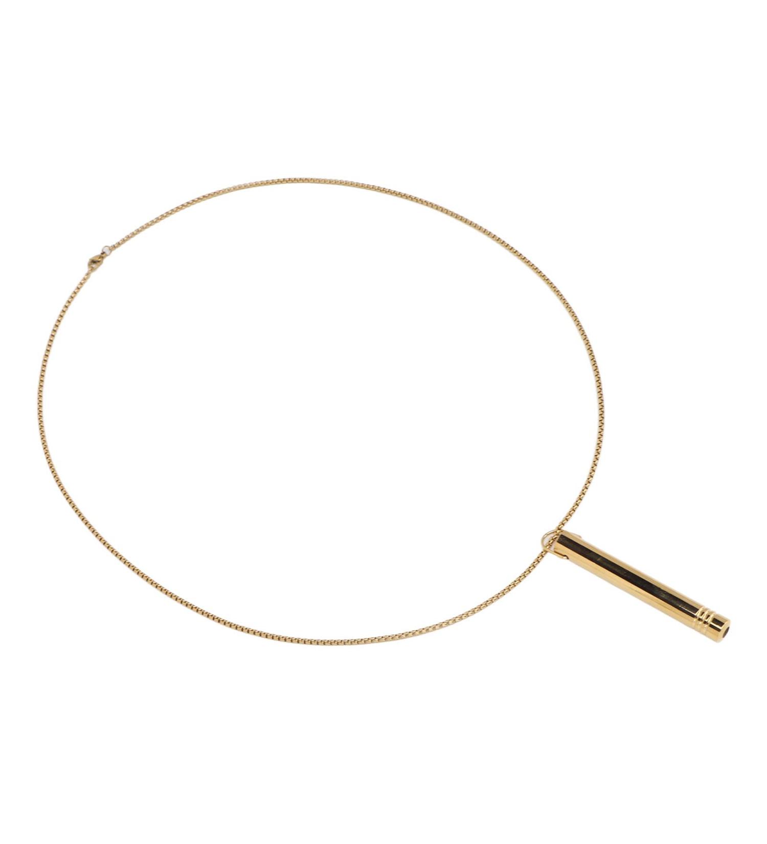 Breathing Exercise Necklace Relieving Stress Mindful Necklace Increasing Lung Volume Skinfriendly Steel for Men Daily Wear (Gold) - Buy Online on GoSupps.com