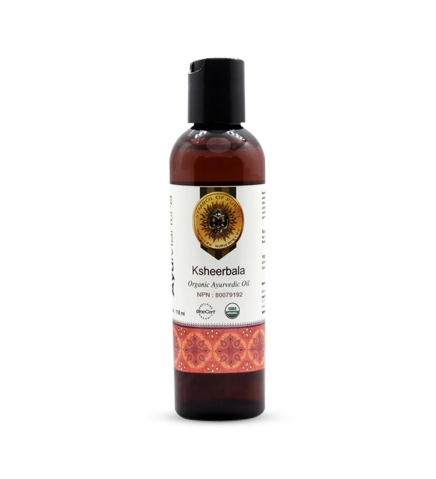 Ayumantra Organic Ksheerbala Oil - for eliminate unnatural hair fall - 118 ml - Buy Online on GoSupps.com
