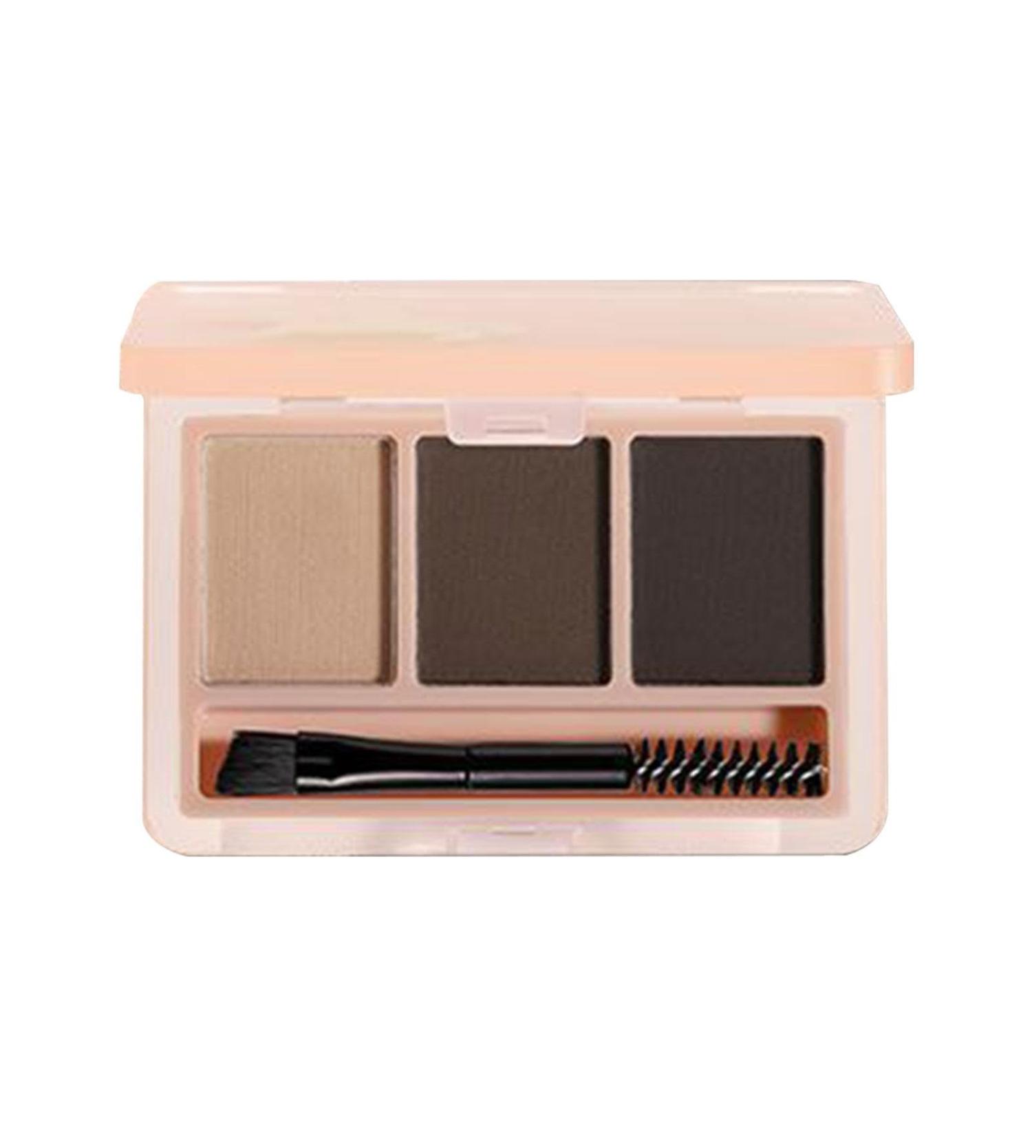 Eyebrow Powder Kit with Brush | Cosmetics Makeup Kit - Eyebrow Powder Sculpting Kit with Built-in and Brush Long-Lasting Brow Beauty Waterproof Compact Eyebrow Shaper Set for Women Coffee Brown - Buy Online on GoSupps.com
