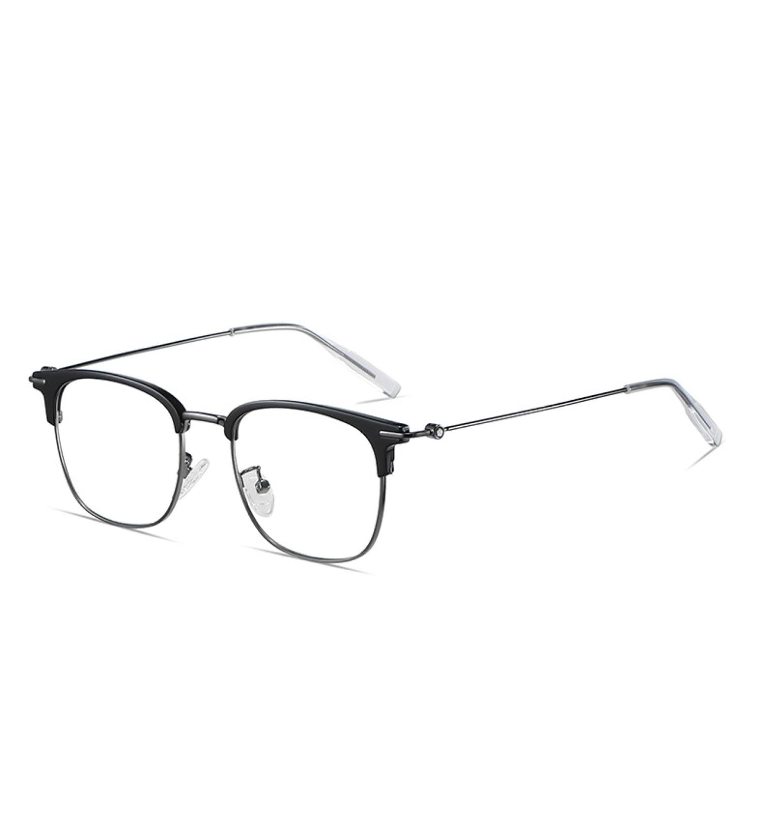 SERONI Blue Light Blocking Glasses | Eyebrow Metal Frame for Men & Women | UV Protection Computer & Reading Glasses | Black-Gun 51mm - Buy Online on GoSupps.com