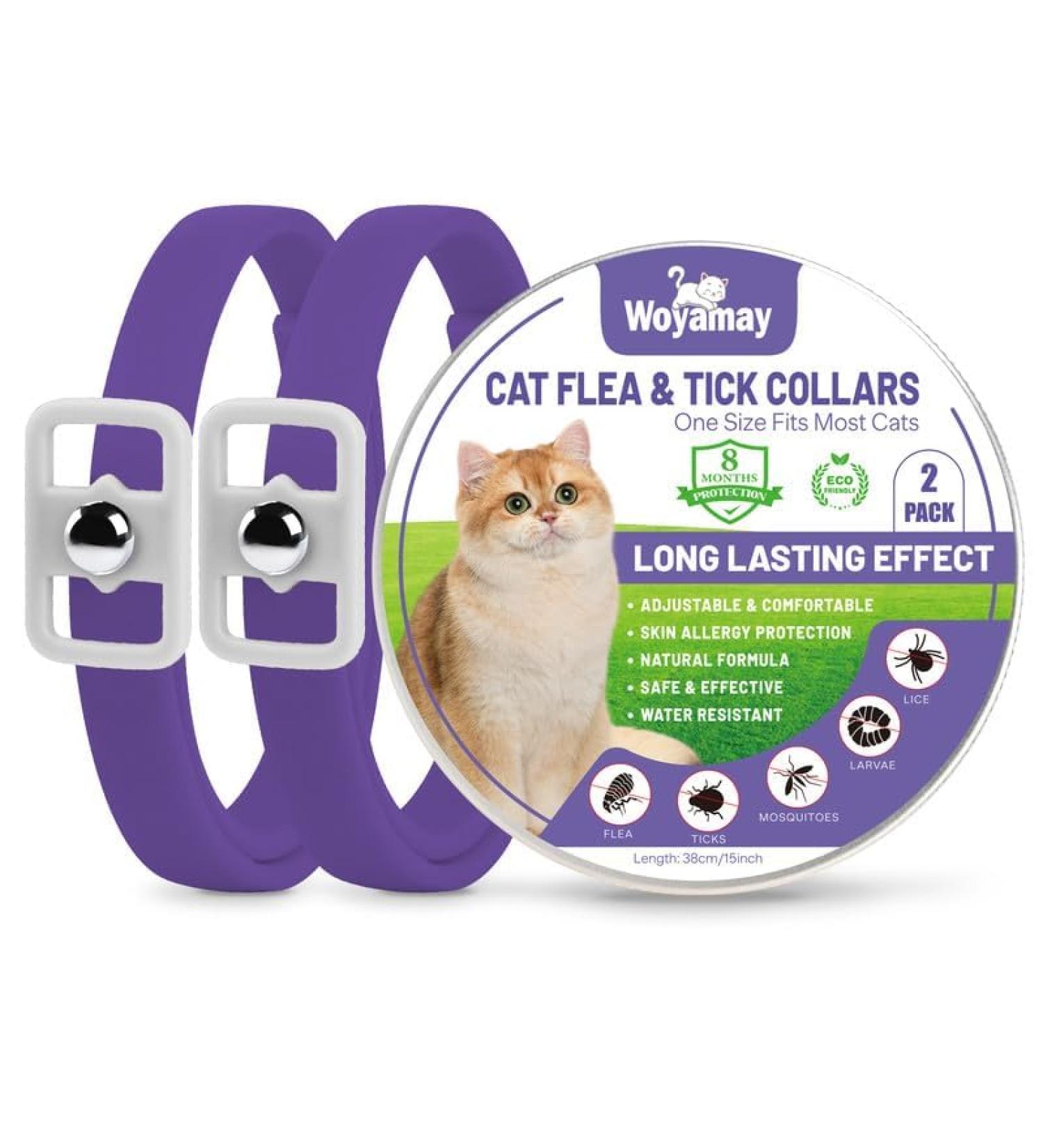 Cat Repellent Treatment Adjustable Cat Repellent Collars Natural Protection Repellent Collar for Cats Water Resistant Repellent Collar for Cats Small-Medium-Large Purple 2pack - Buy Online on GoSupps.com