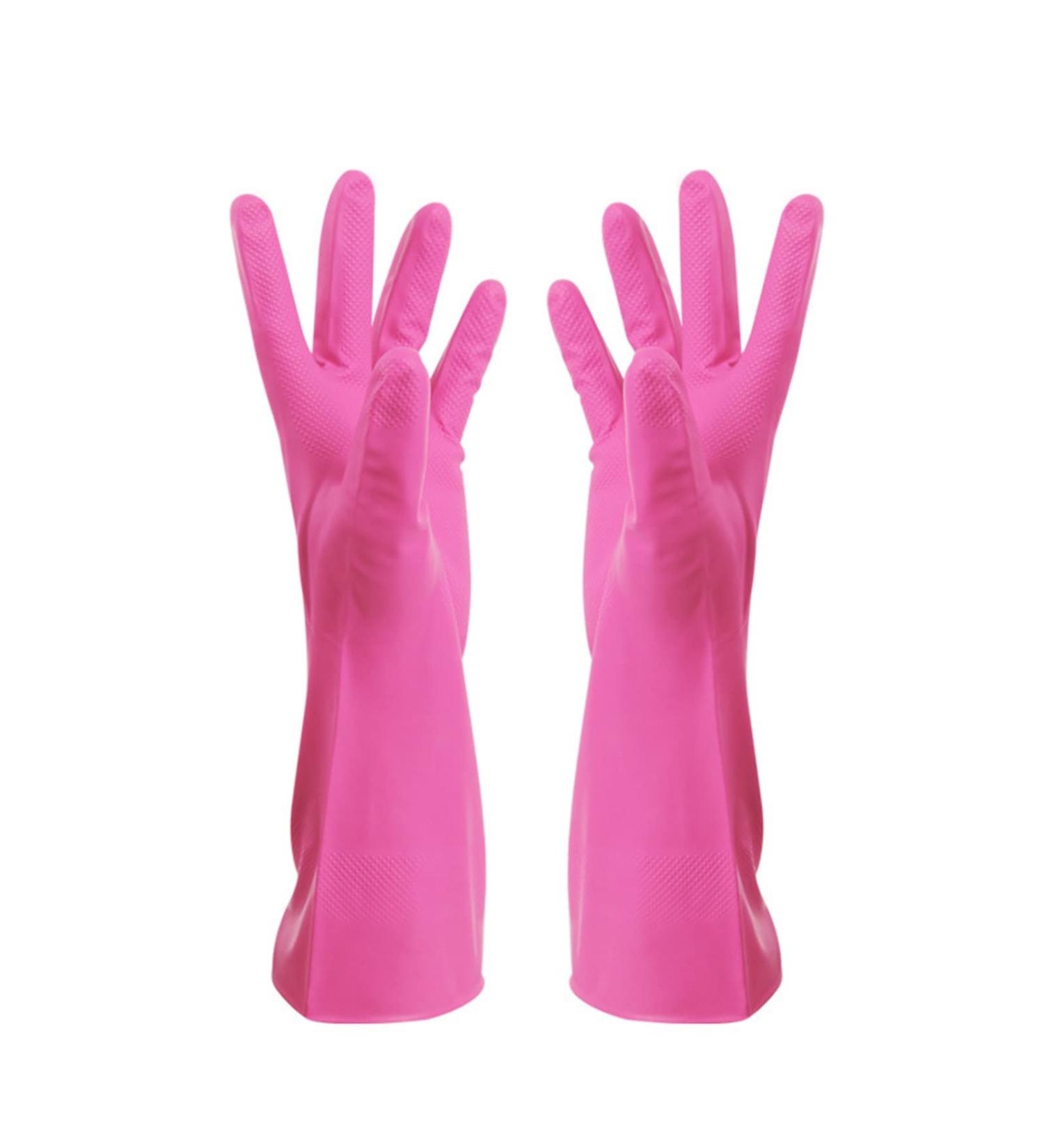 BUSOTH Latex Gloves Nitrile Smooth Rubber Working Rags Household Cleaning Gloves Dishwashing Gloves Small Pink - Buy Online on GoSupps.com