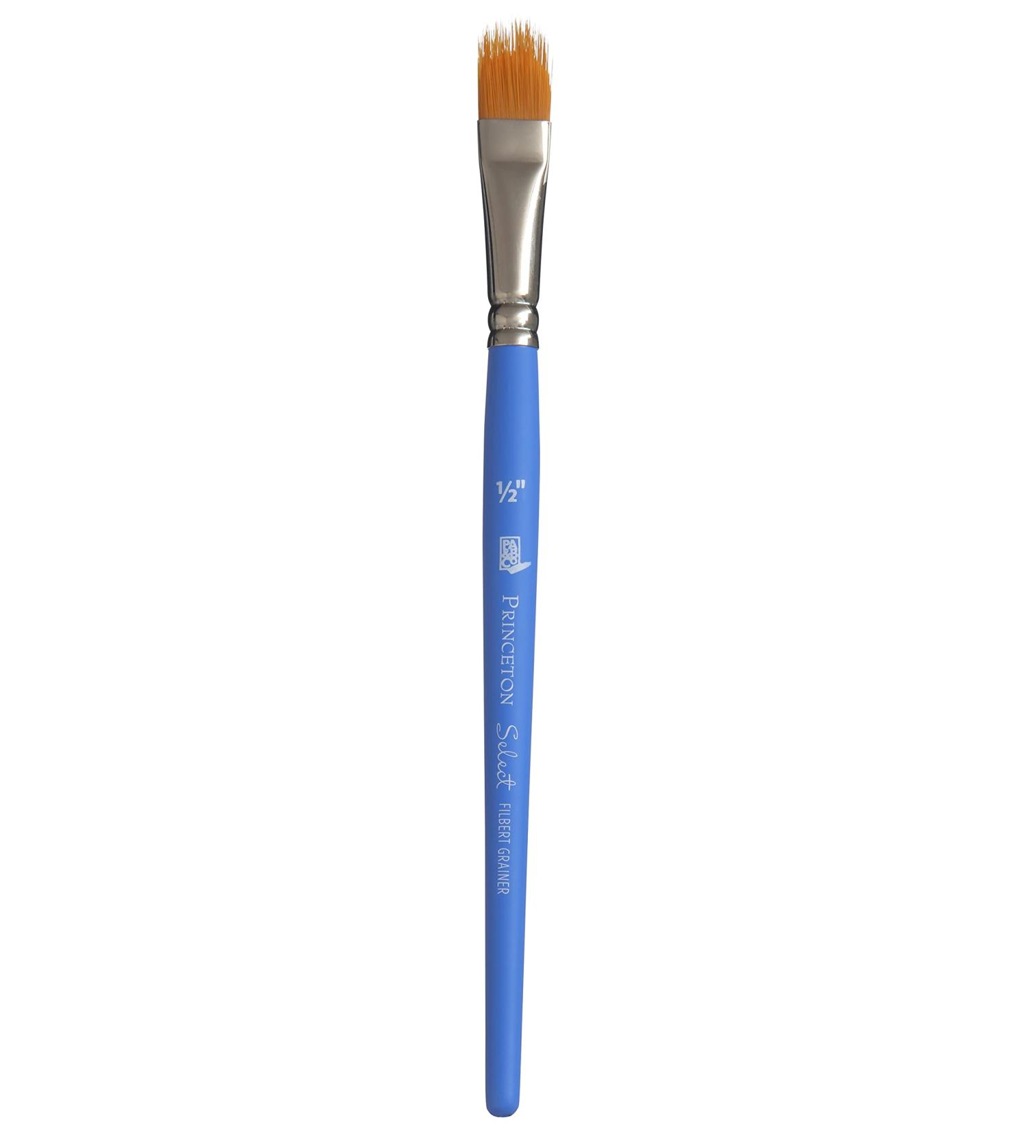 Princeton Select Artiste 3750 Paint Brush - Filbert Grainer 1/2 Inch for Acrylic, Watercolor, and Oil - Buy Online on GoSupps.com