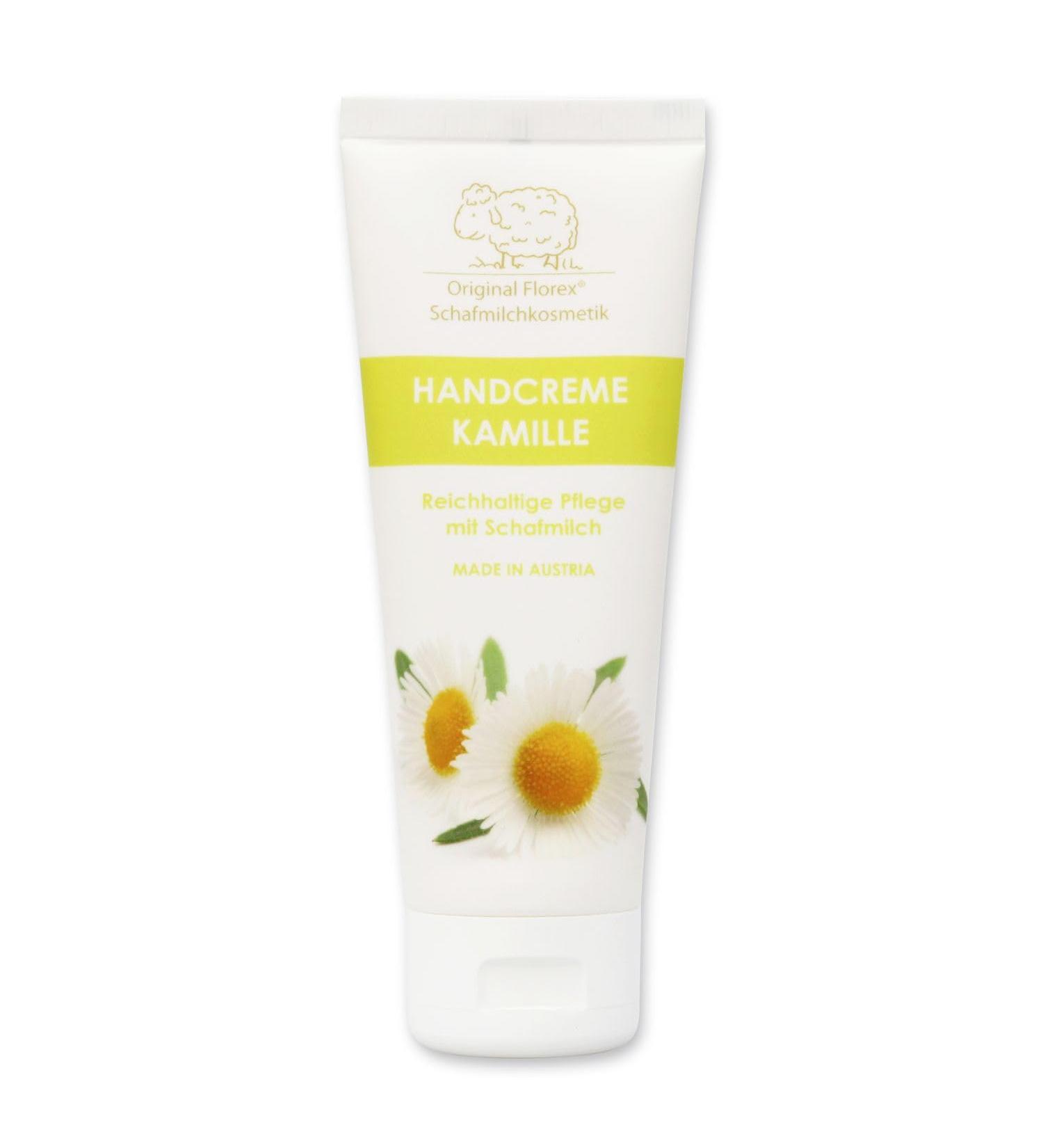 Florex Hand Cream Chamomile - Rich intensive care for dry stressed hands with sheep's milk without palm oil 75 ml