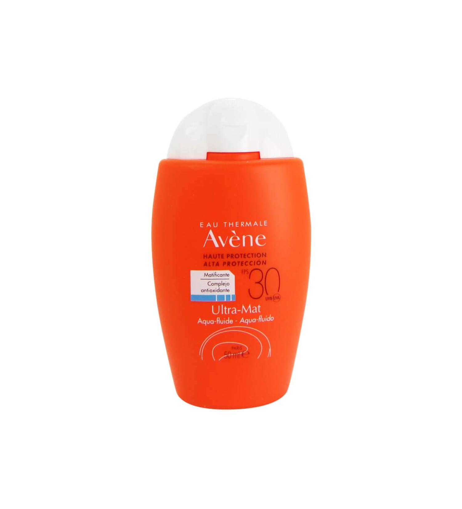 EAU THERMALE AVENE Solar Aqua-fluid Ultra Mat SPF 30 50ml Liquid Sunscreen SPF 30 sun protection Water Resistant Unisex-Adults