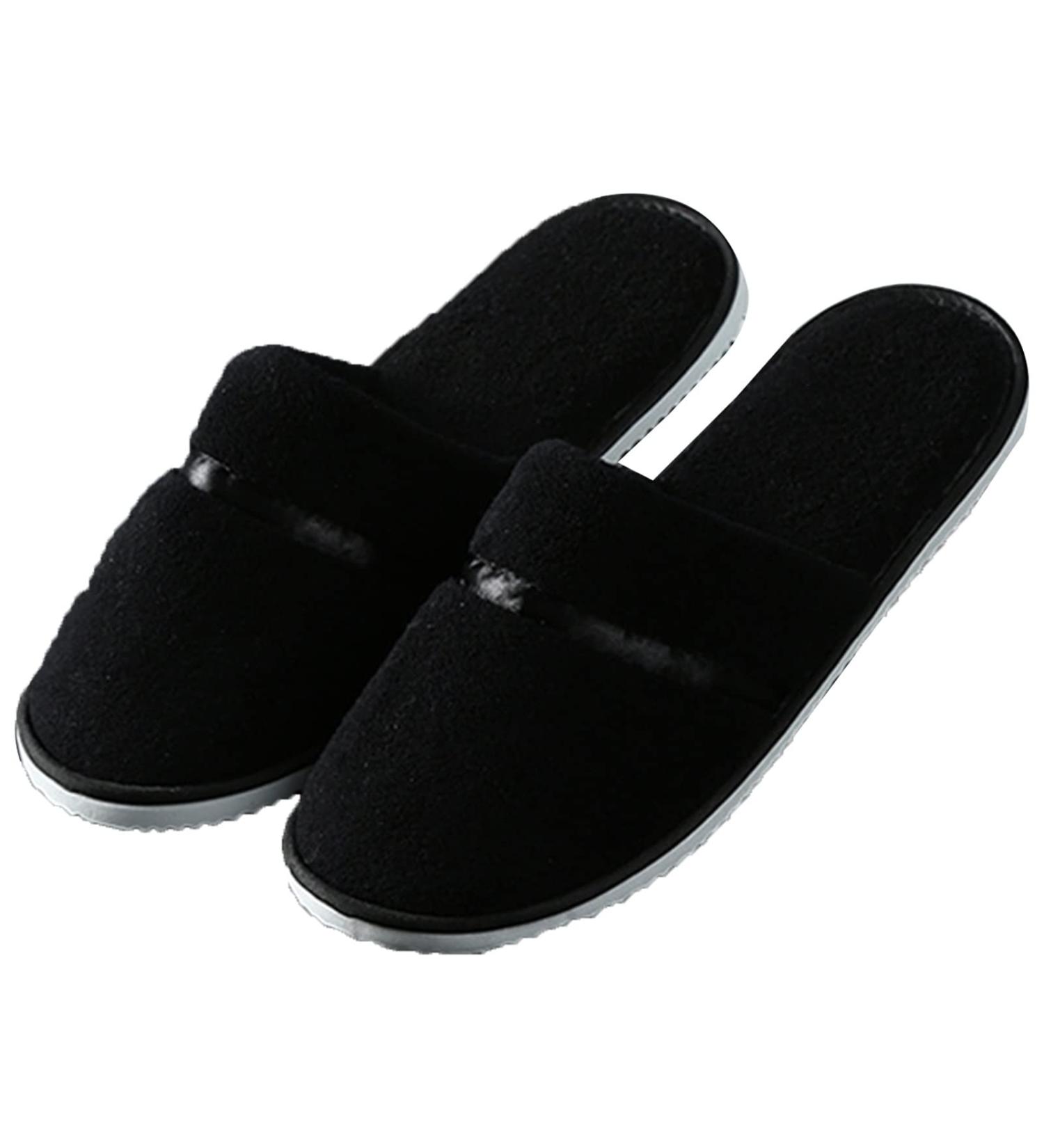10 Pairs of Fluffy Disposable Hotel House Shoes for Adults - Closed Tip Spa Slippers Perfect for Men & Women - 11.4x4.5 Inches - Comfortable & Stylish - Buy Online on GoSupps.com