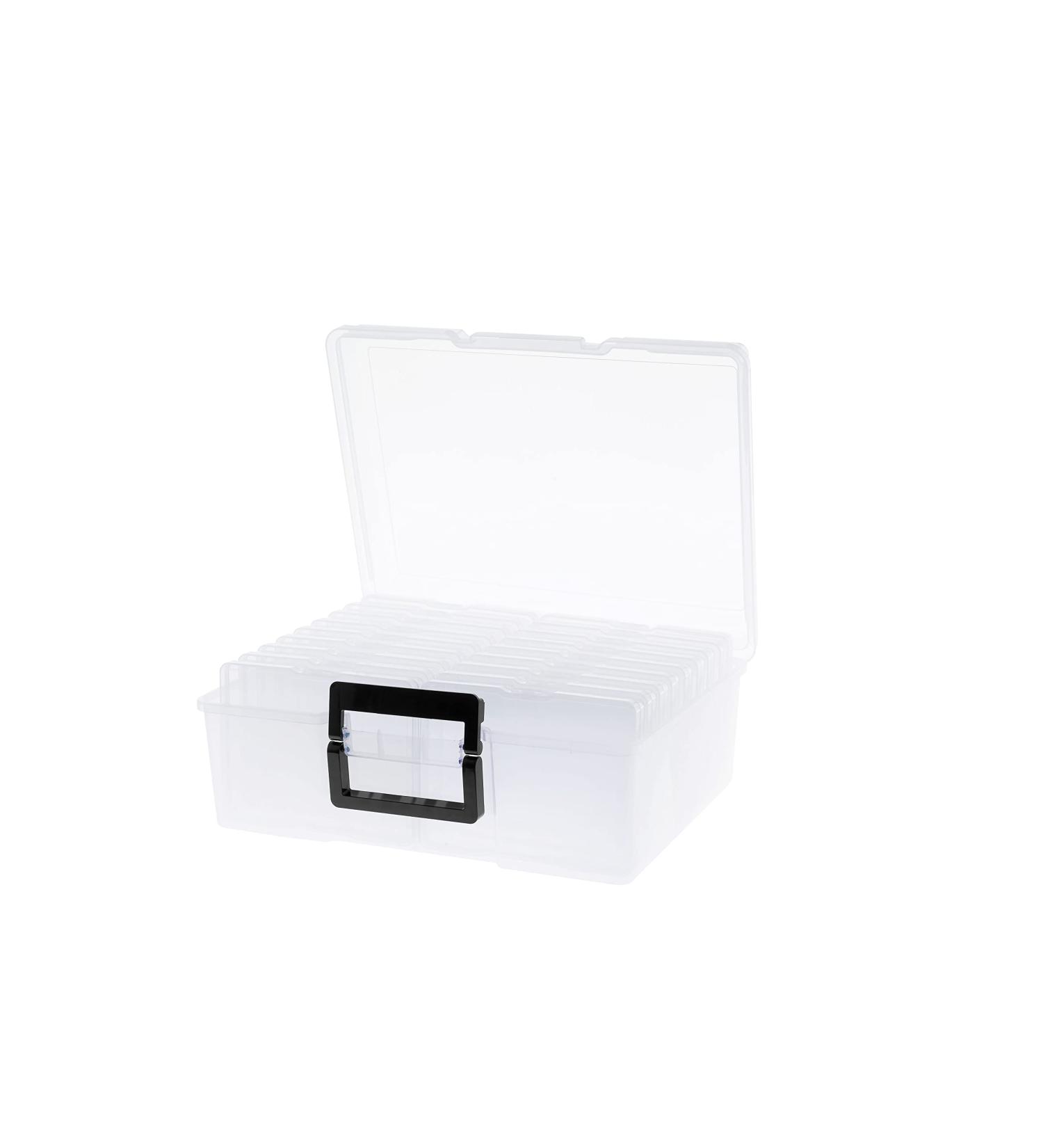 IDekooror 5x7 Photo Case - Clear Photo Box Storage and Craft Keeper | 18 Inner Photo Organizers for Greeting Cards | Extra Large Size - Buy Online on GoSupps.com