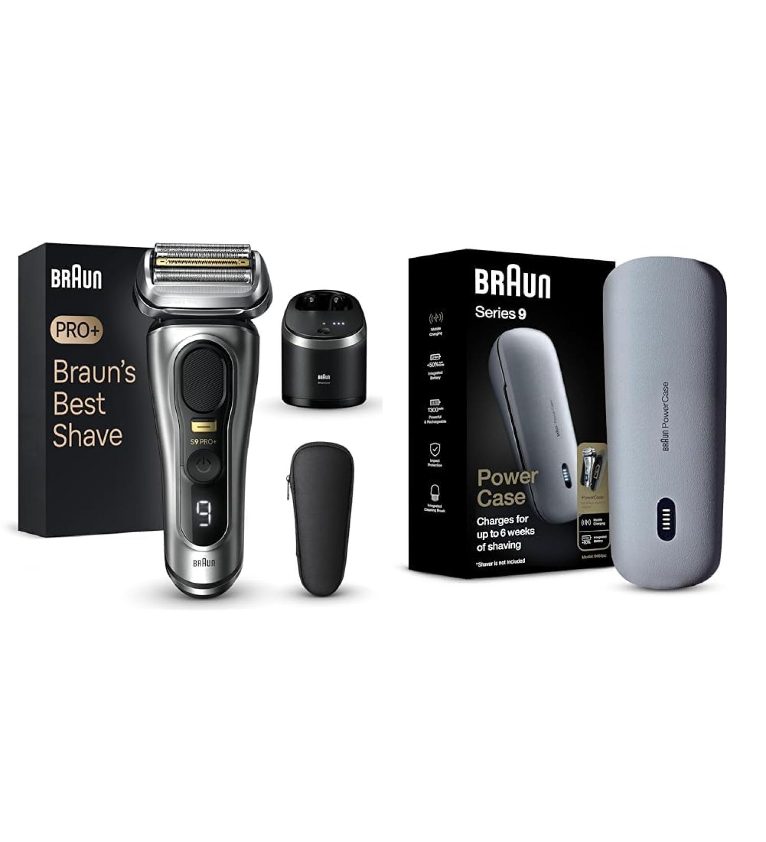 Braun Series 9 PRO+ Electric Shaver 5 Pro Shave Elements & Precision Long Hair Trimmer & Powercase compatible with Series 8 and 9 Electric Shavers charges for up to 6 weeks Shaver + ELECTRIC_SHAVER 9484pc - Buy Online on GoSupps.com