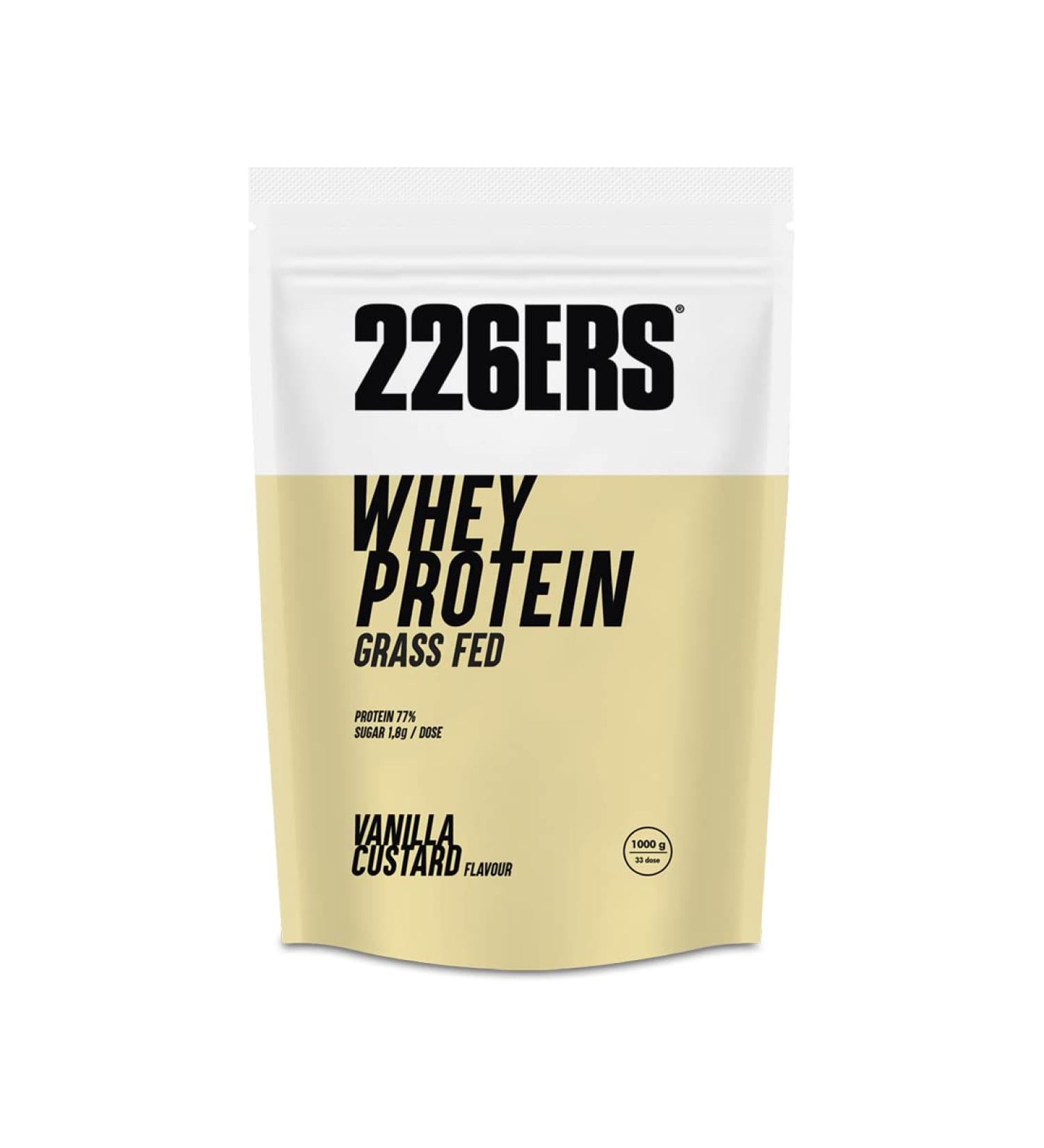 226ERS Whey Protein | Whey Protein Concentrate with Essential Amino Acids for Muscle Recovery and Muscle Gaining Doping-Free Vanilla Cream - 1kg - Buy Online on GoSupps.com