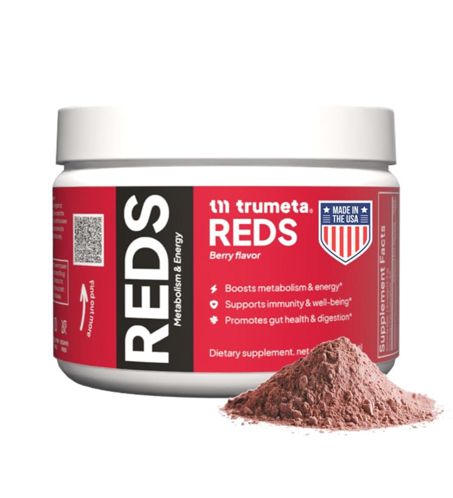 TRUMETA Greens Powder Travel Packs - 14 Servings for Memory Digestion I Best Taste Super Greens Powder with Organic Spirulina Goji Beetroot Pomegranate I Vegan Non-GMO - Buy Online on GoSupps.com