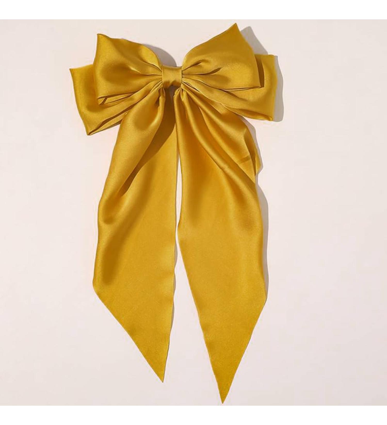 Duories Large Yellow Hair Clip - 40cm Elegant Fabric Hair Loop Pin for Women & Girls - Perfect for Thick & Thin Hair - Buy Online on GoSupps.com