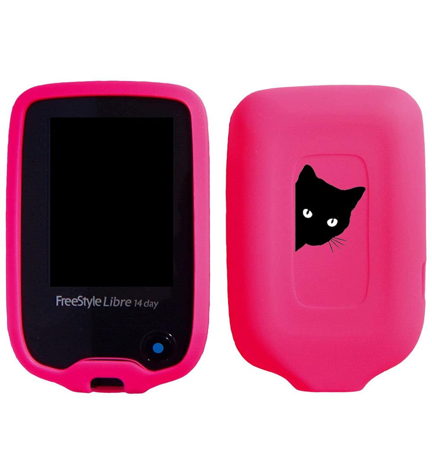 New Premium Silicone Designed Case for Freestyle Libre & Freestyle Libre 2 & Freestyle Libre 14 Day (BCT-Hot Pink)