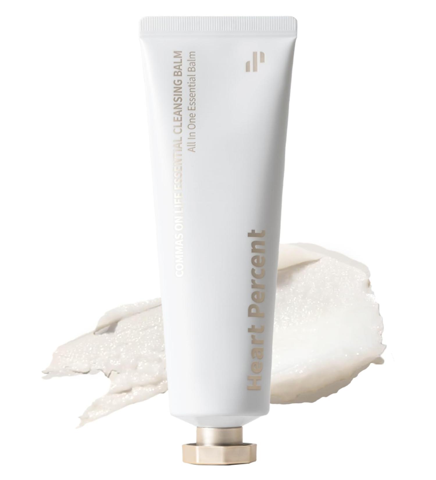 Heart Percent Commas on Life Essential Cleansing Balm Sherbet-Oil-Milk Transforming Makeup Remover Vegan Daily Face Wash Cleanser for All Skin Types 80ml (2.7oz) 2.7 Ounce (Pack of 1) Essential (Full-Size_80ml) - Buy Online on GoSupps.com