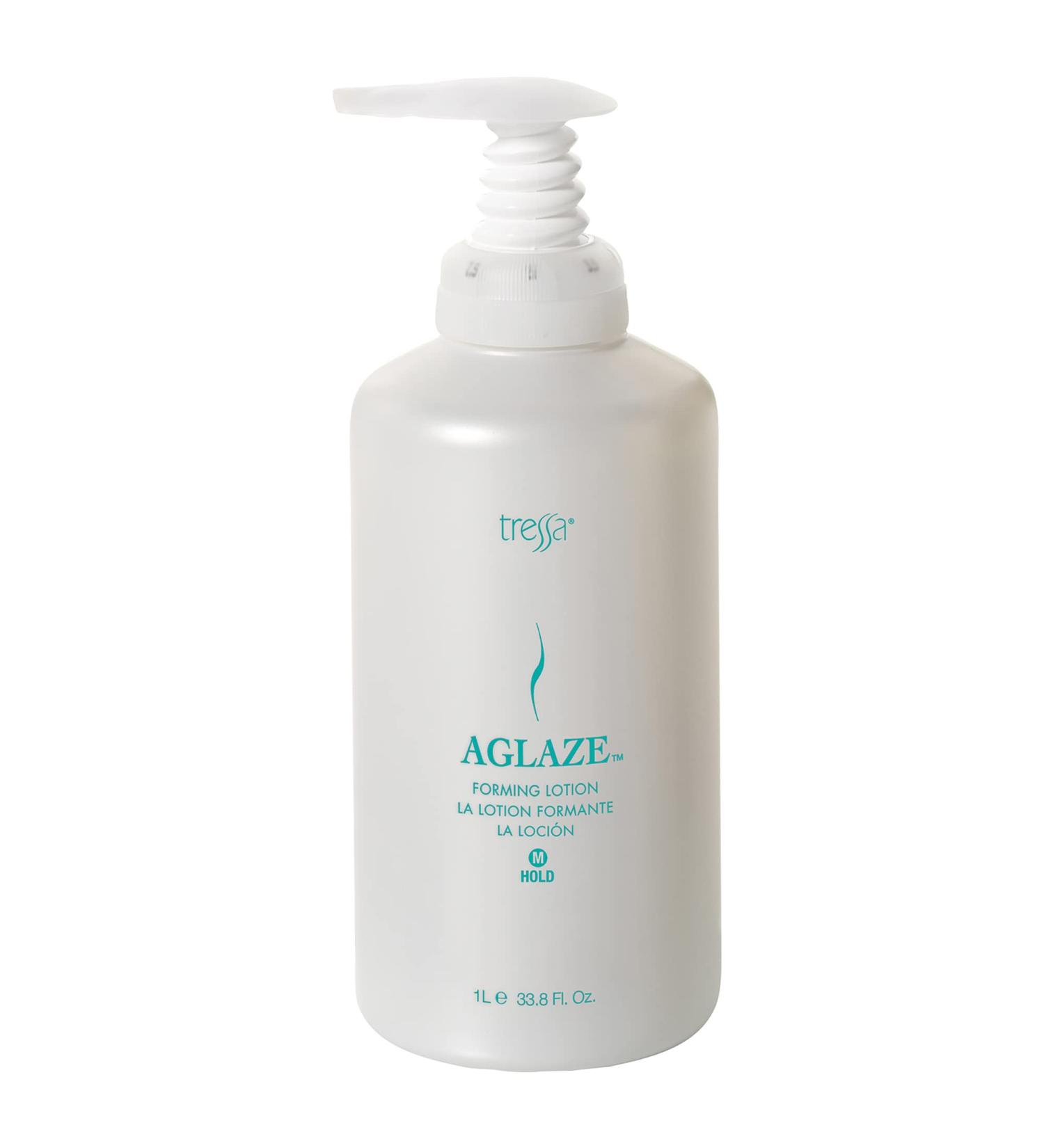 Tressa Aglaze Forming Lotion - Enhances Body, Movement and Direction - Great for all Styles, Especially for Men - Adds Glossy Shine with Medium Hold - Ideal for all Hair Types - 1 liter