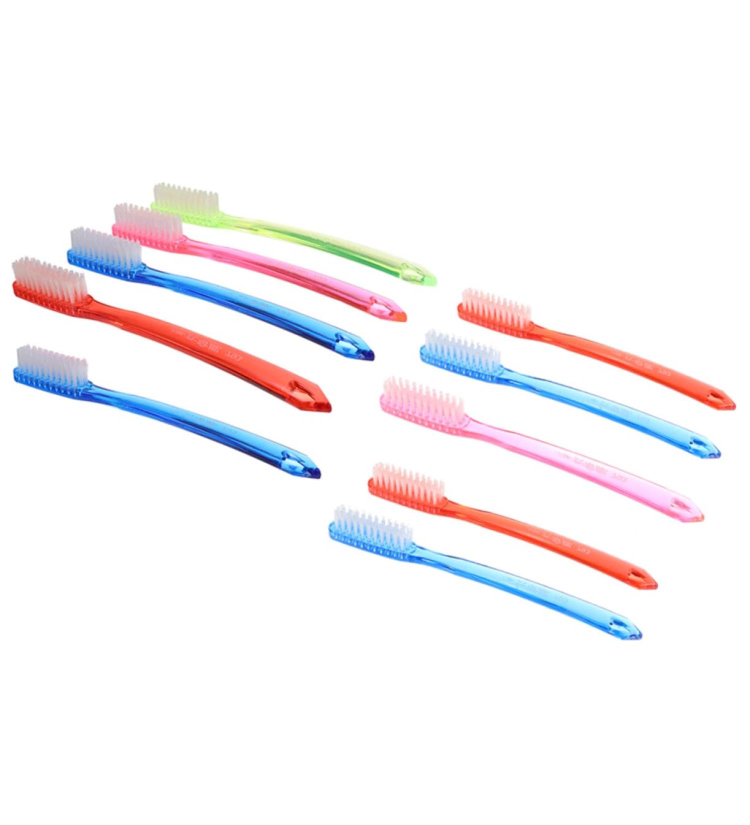 Coolhiya 10-Pack Adult Tooth Cleaning Brushes - Compact Lightweight Travel Toothbrushes for Ultimate Dental Care - Buy Online on GoSupps.com