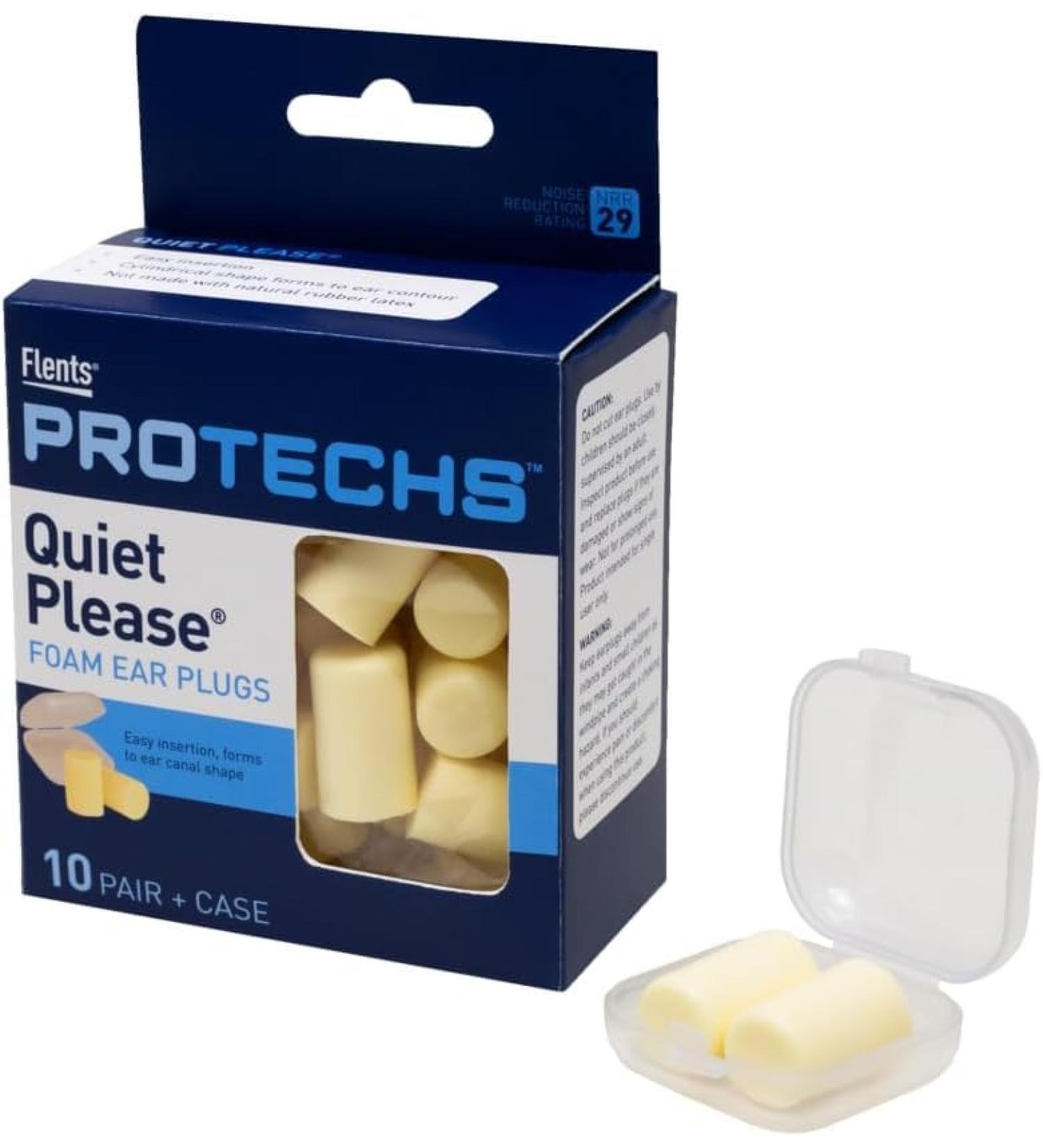 Flents Quiet Please Comfort Earplugs - Foam 10 Pairs (2 Pack) - Yellow - International Shipping Available - Buy Online on GoSupps.com