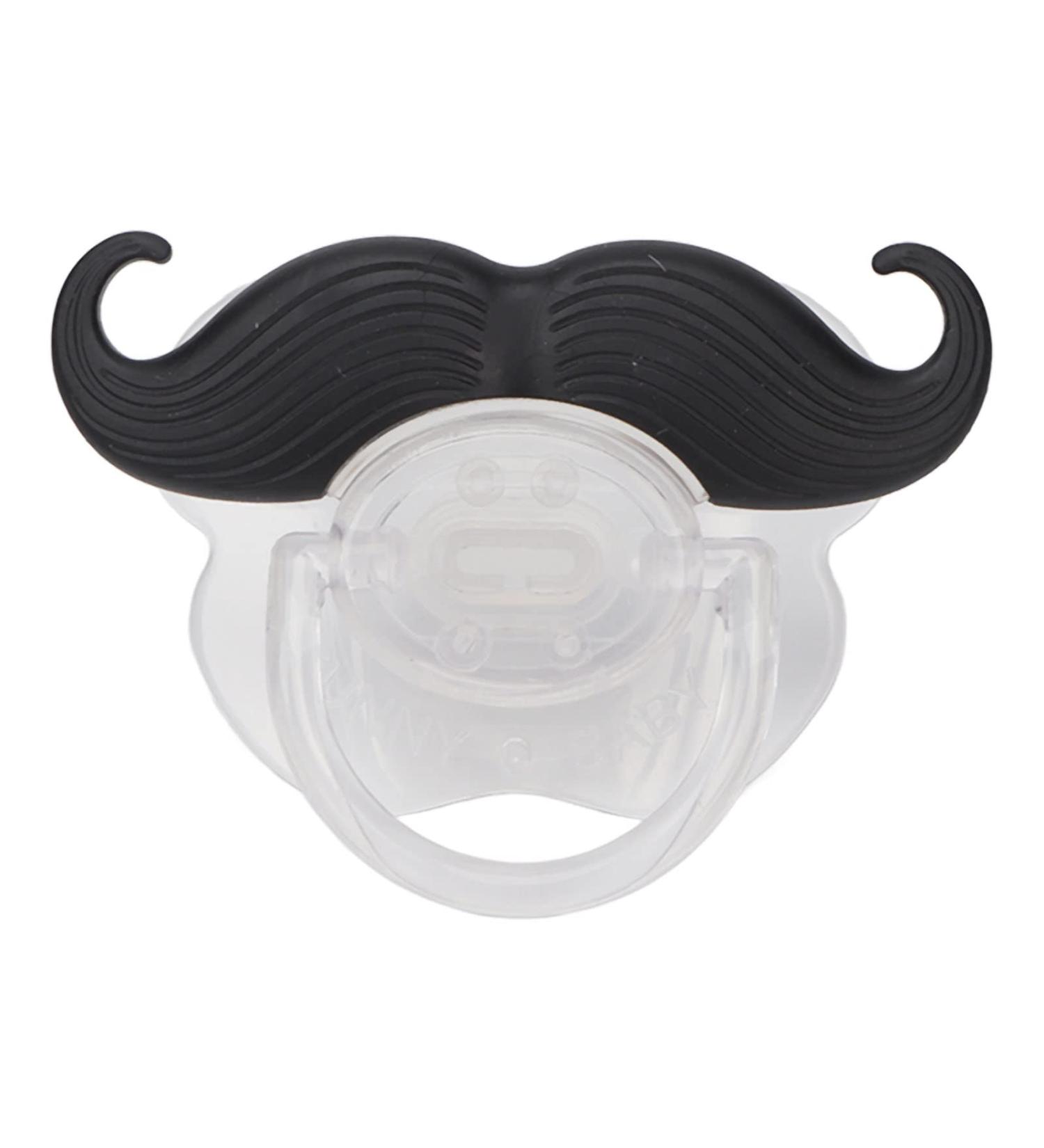 RX Mori Schnurrbart Schnuller - Stylish Mustache Baby Pacifier | Food-Safe Silicone for Newborns | Funny & Trendy Pacifiers for Boys & Girls - Buy Online on GoSupps.com