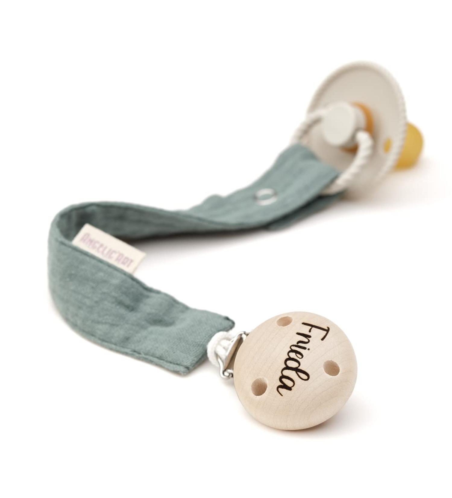 Custom Engraved Angelicart Pacifier Clip for Babies - Dark Mint - Perfect for Boys & Girls - Multiple Models & Colors Available - Buy Online on GoSupps.com