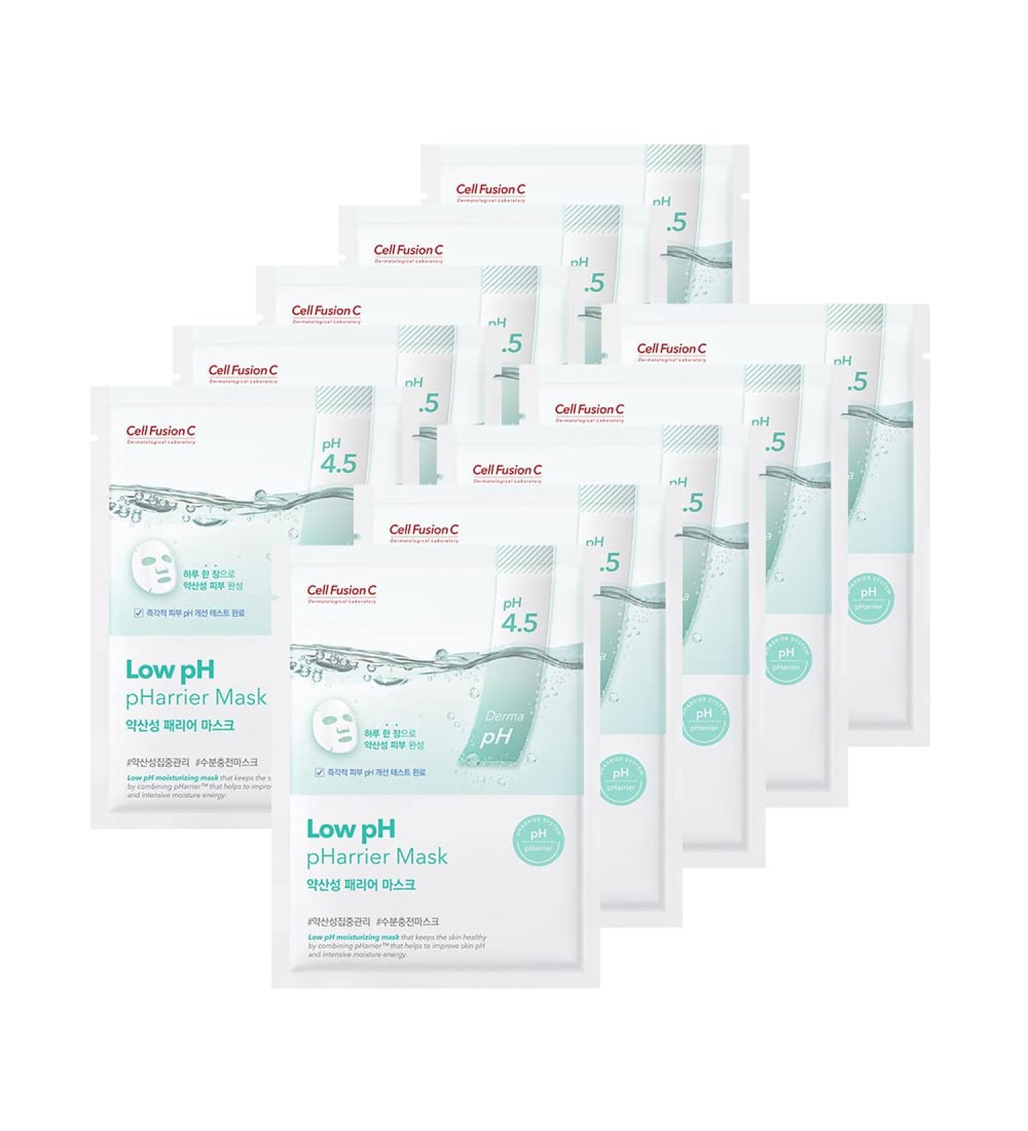 Cell Fusion C Low pH pHarrier Mask - Moisturizing & Soothing Sheet Mask for Damaged Skin with Panthenol & Ceramide | 10ea - Buy Internationally - Buy Online on GoSupps.com