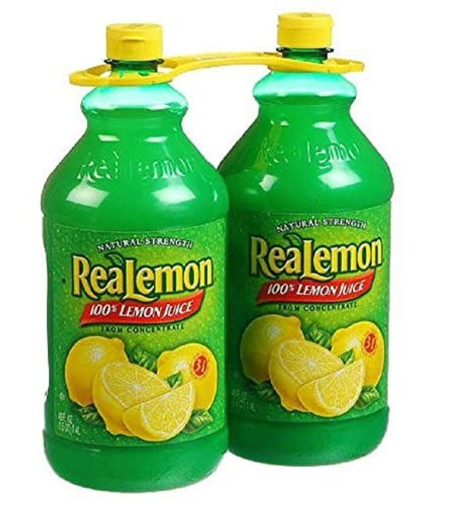 Realemon, Juice 100% Lemon Conctrt - 48 Fl Oz (Pack of 2)