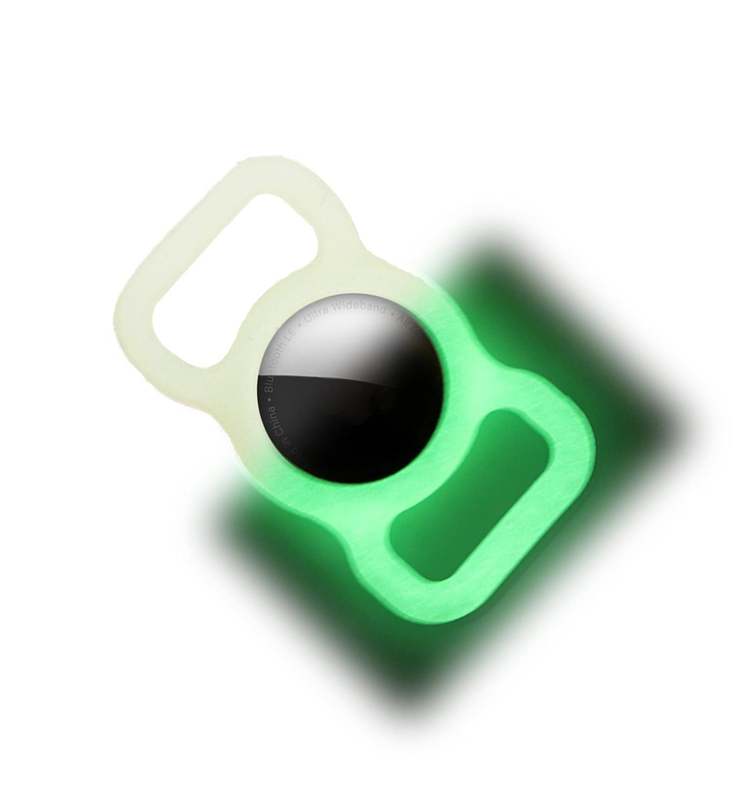 Kuaguozhe Bright Green Silicone Case for Apple AirTag - GPS Finder Dog Collar Holder & Pet Loop Sleeve - Buy Online on GoSupps.com