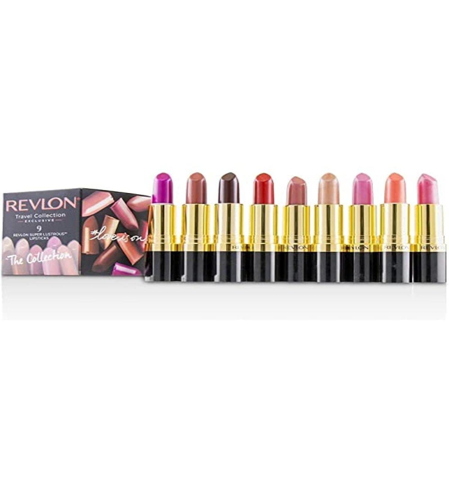 Revlon Super Lustrous Lip Cube Gift Set 9 x 4.2g Lipstick Multicoloured 9 pieces (1 pack)