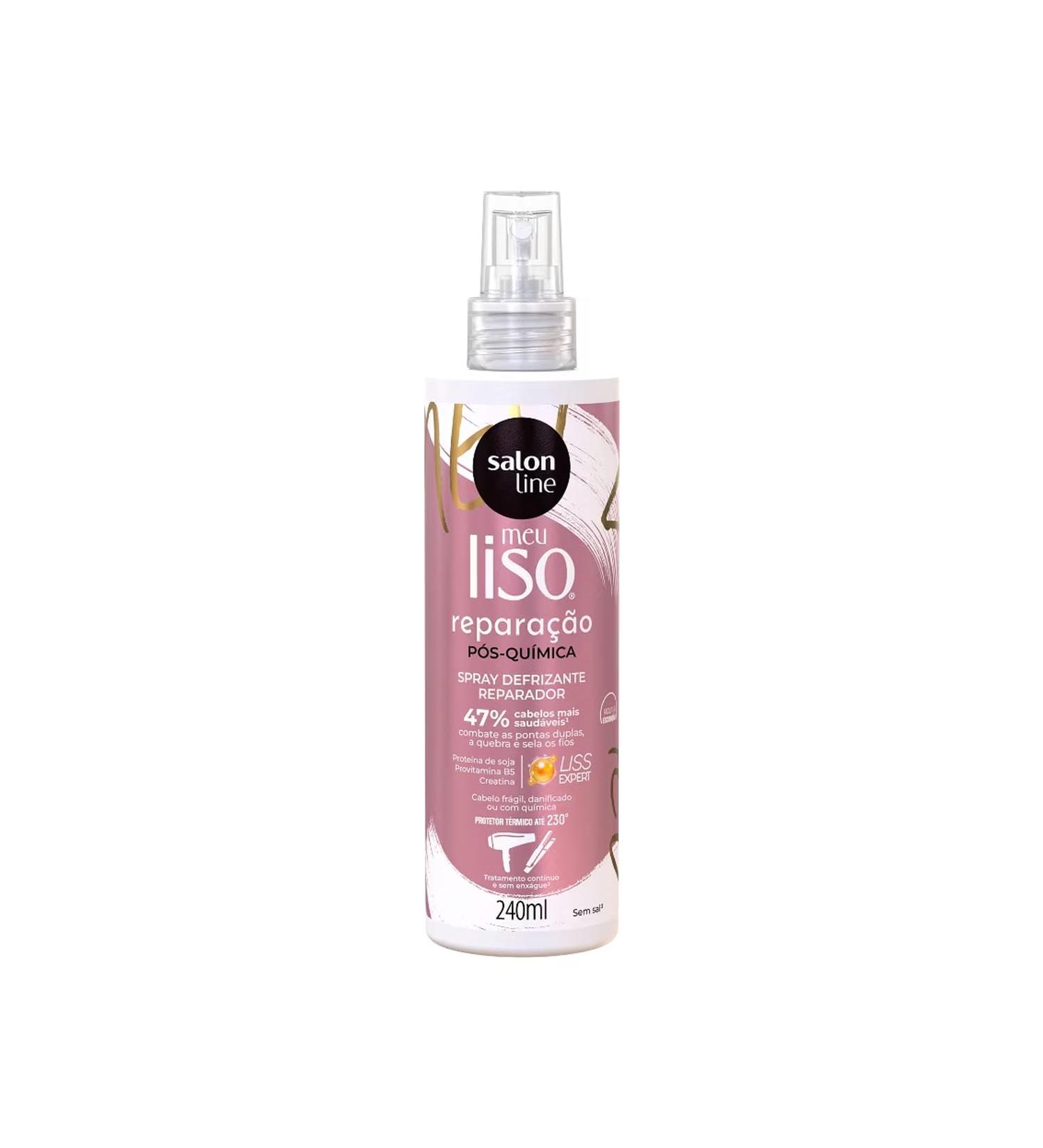 Salon Line - Linha Meu Liso (Reparacao Pos Quimica) - Spray Defrizante Protetor Termico 240 Ml - (My Straight (Post Chem Repair) - Thermal Protection Defrizz Spray 8.11 Fl Oz) - Buy Online on GoSupps.com
