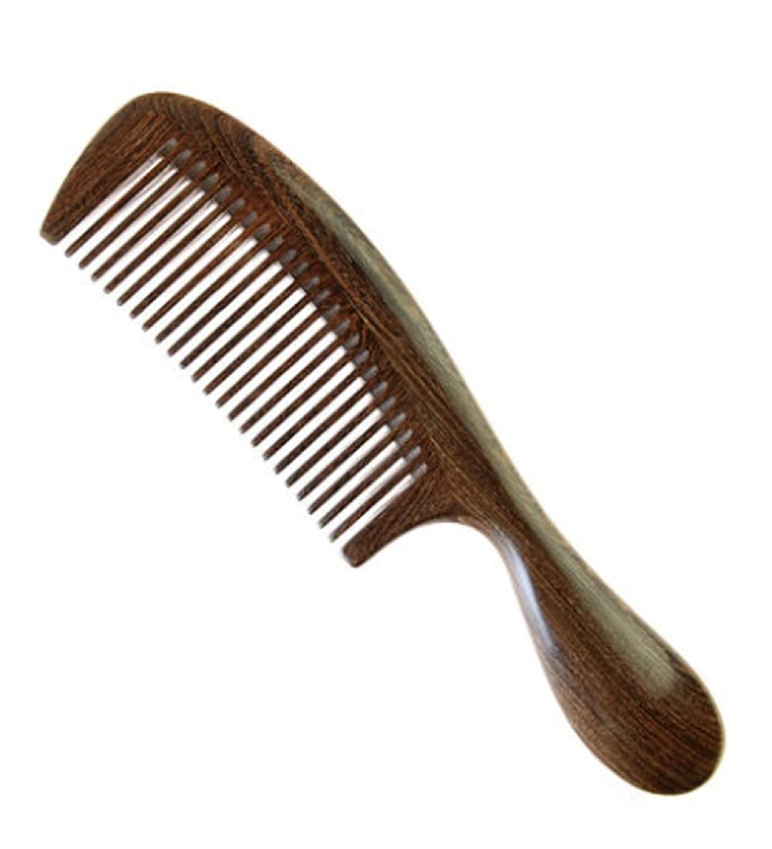 Comb Golden Silk Sandalwood Comb Large Thick-Handled Massage Comb Thick-Tooth Curling Comb Unisex wooden comb (Size : Small) - Buy Online on GoSupps.com