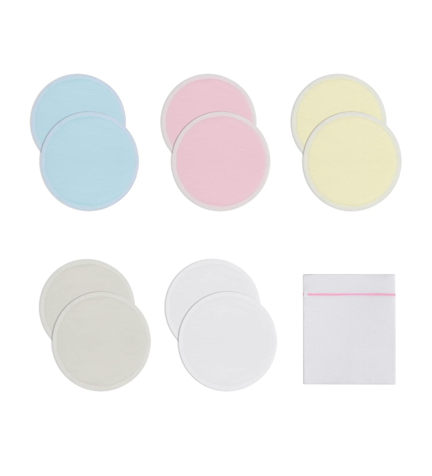 10 Organic Bamboo Breastfeeding Inserts (12cm) - Soft Washable & Skin-Friendly | Includes Clothesack - Ideal for Moms - Buy Online on GoSupps.com