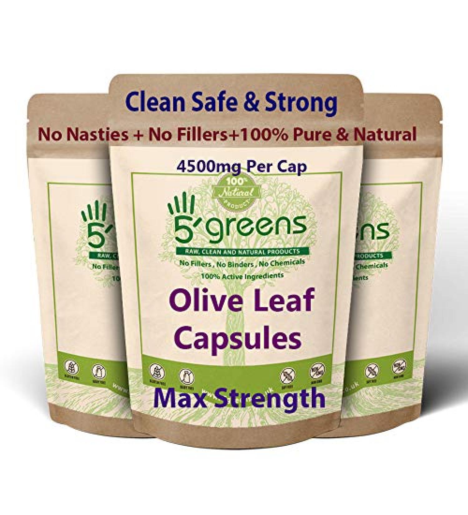 Olive Leaf Extract (Non-GMO) Super Strength: 40% Oleuropein - 450mg 10:1 Strength Equivalent to 4500mg per Capsule - Vegetarian - No Oil -120 Capsules - Buy Online on GoSupps.com
