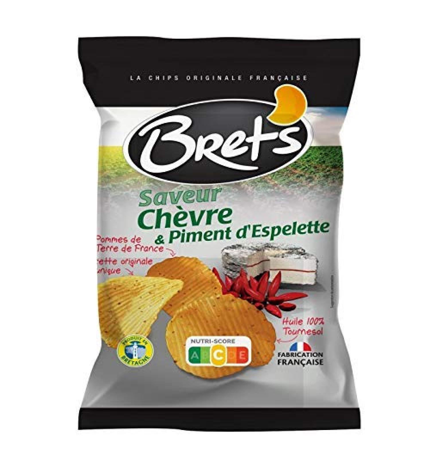BRET'S - Goat Cheese and Espelette Pepper Flavored Chips 125G - Pack of 2 - best offer - Buy Online on GoSupps.com