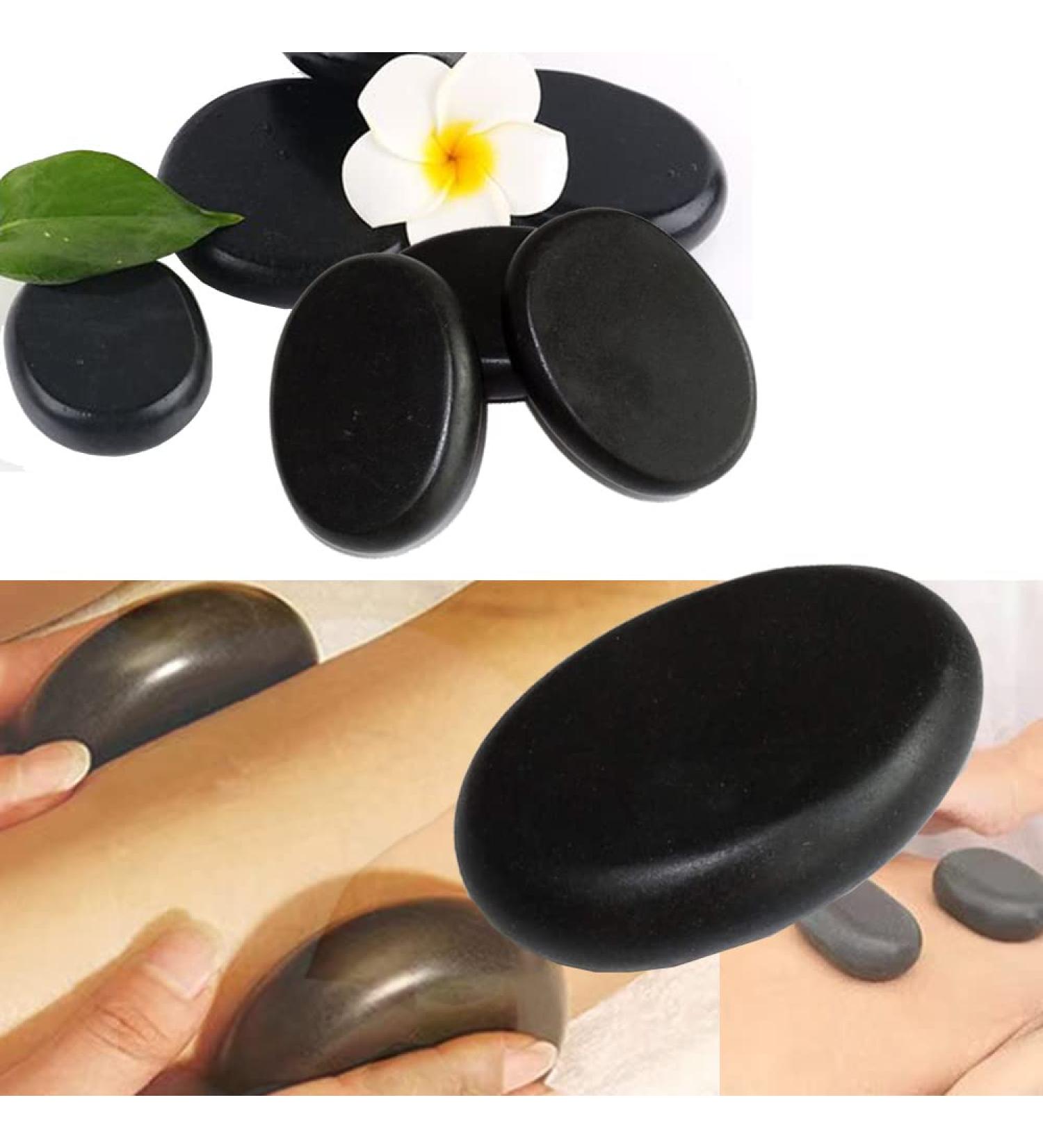 Hot Stone Massage Stones Set | 8 Large Basalt Stones for Relaxing Massage Therapy & SPA Treatment - International Shipping Available - Buy Online on GoSupps.com