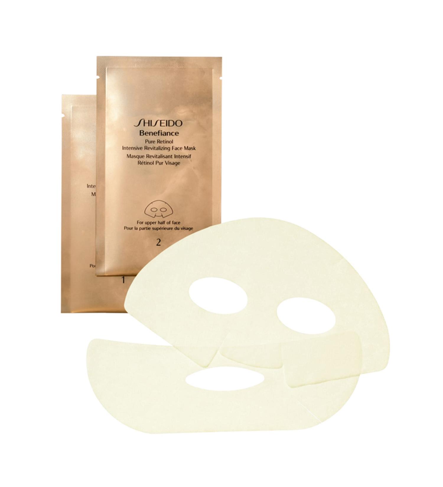 Shiseido Benefiance Pure Retinol Intensive Revitalizing Face Mask - Includes 4 Masks - Improves Texture  Combats Wrinkles  Dryness & Dullness