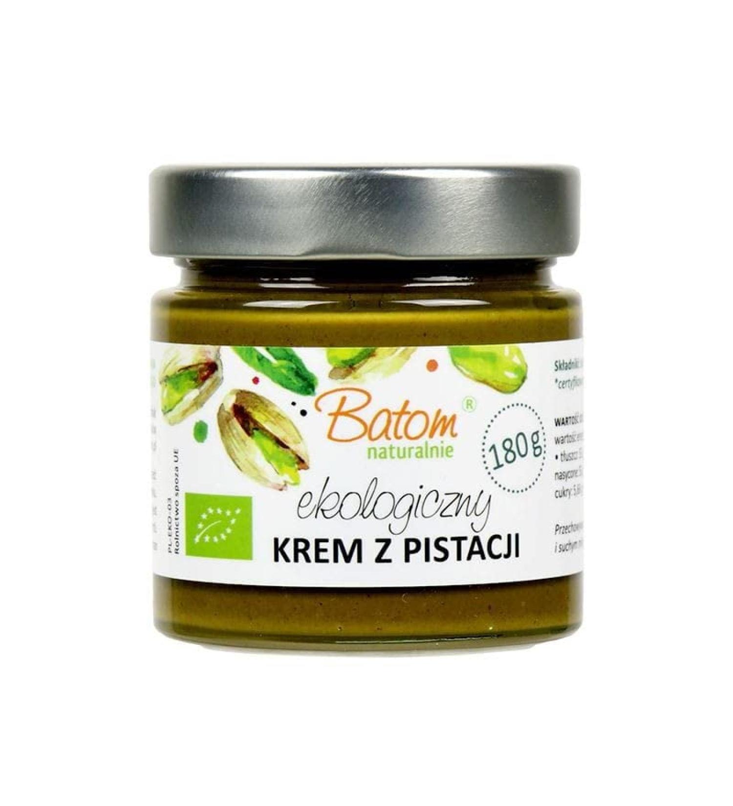 Organic pistachio cream 180 g - BATOM