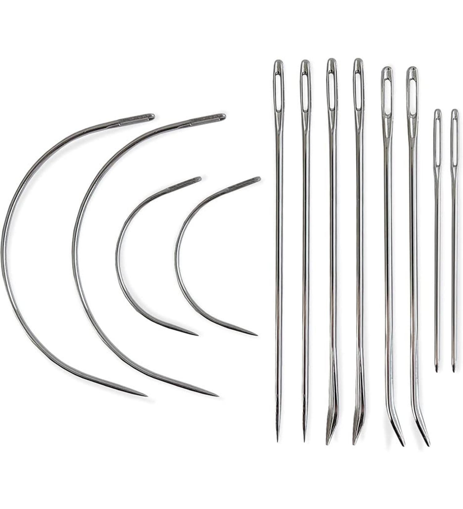 12 Heavy Duty Hand Sewing Needles Set for Upholstery, Leather, Carpet, Canvas Repair - Buy Online on GoSupps.com
