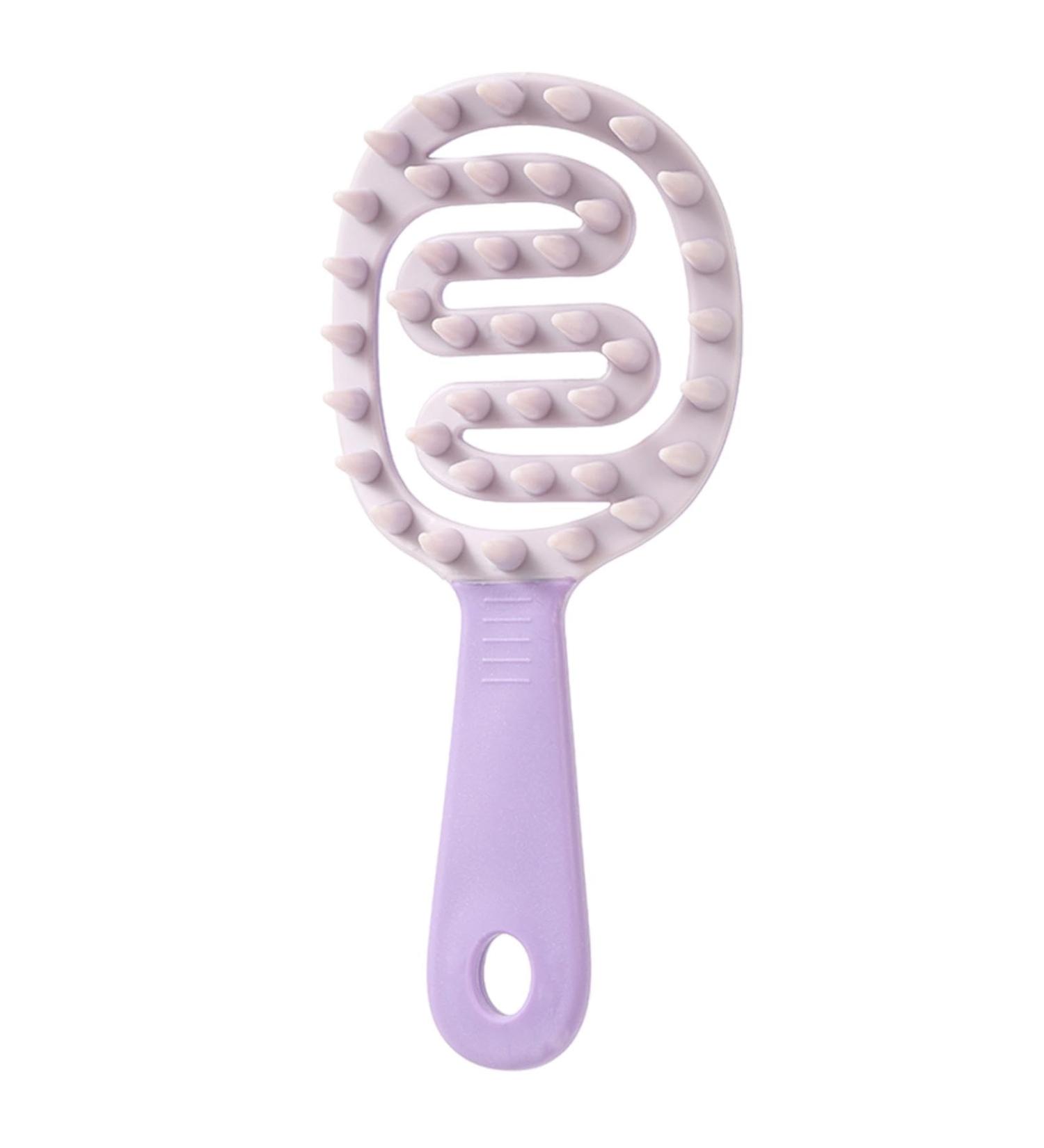 Buy Violet Hair Shampoo Comb - Long Handle Scalp Massager for All Ages | Ideal Cleaning Tool for Children Men Women & Seniors - Buy Online on GoSupps.com