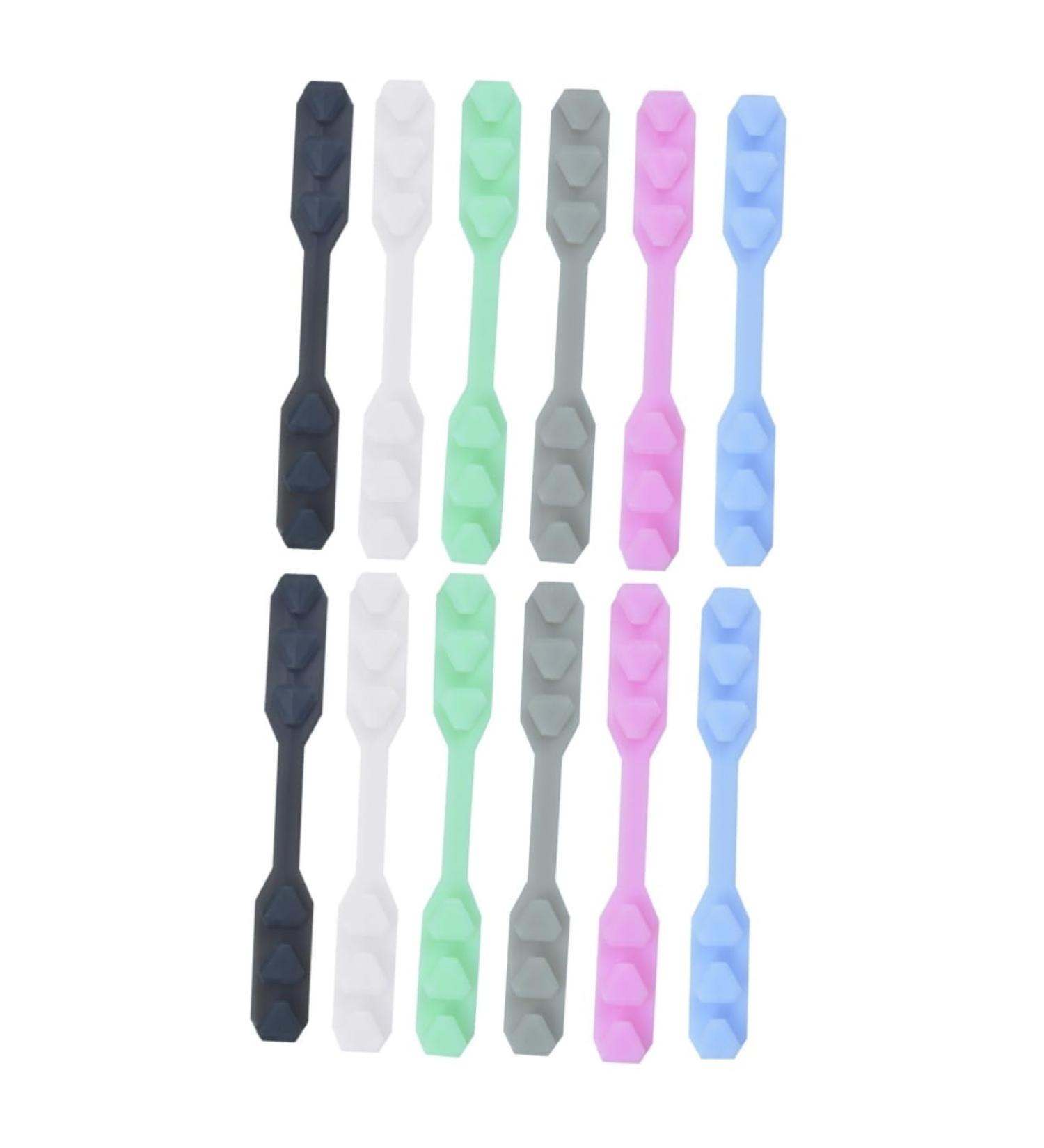 Magiclulu 12 Pack Adjustable Mask Band Buckles | Ear Cable Extension & Face Mask Bracket | Comfortable Ear Support & Earring Hooks for Ultimate Comfort - Buy Online on GoSupps.com