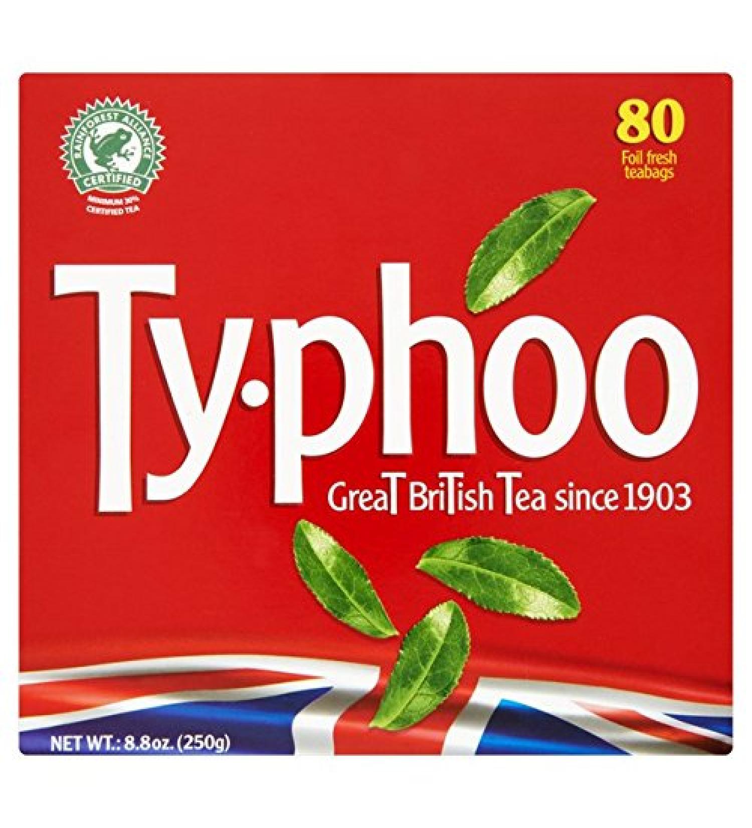 Typhoo Lot de 80 sachets de th
