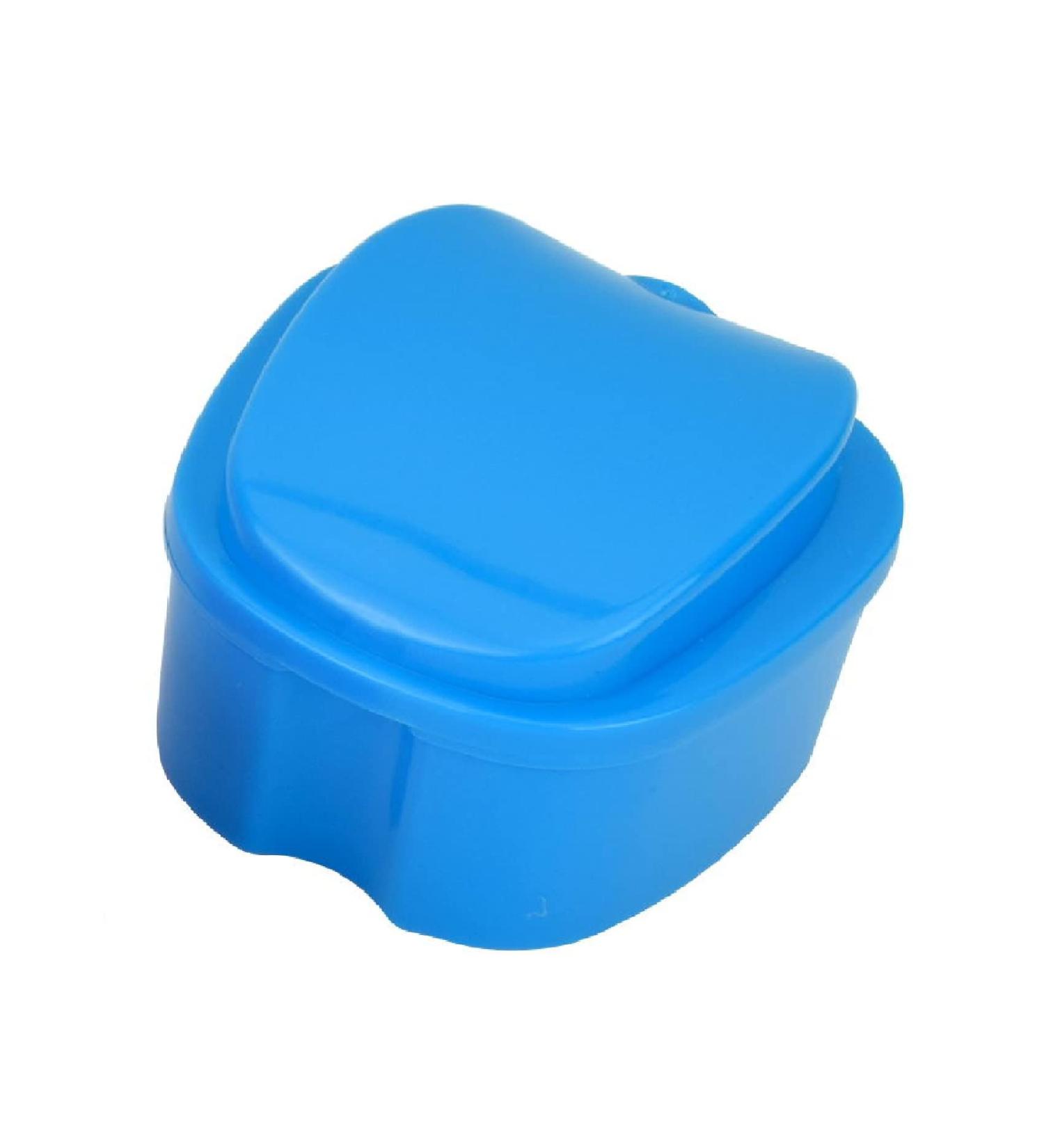 Denture Box Retainer Case Denture Storage Bath Box Denture Holder Box Cleaning Box Lightweight and Portable Cleaning Box with Filter (M Blue) M Blue - Buy Online on GoSupps.com