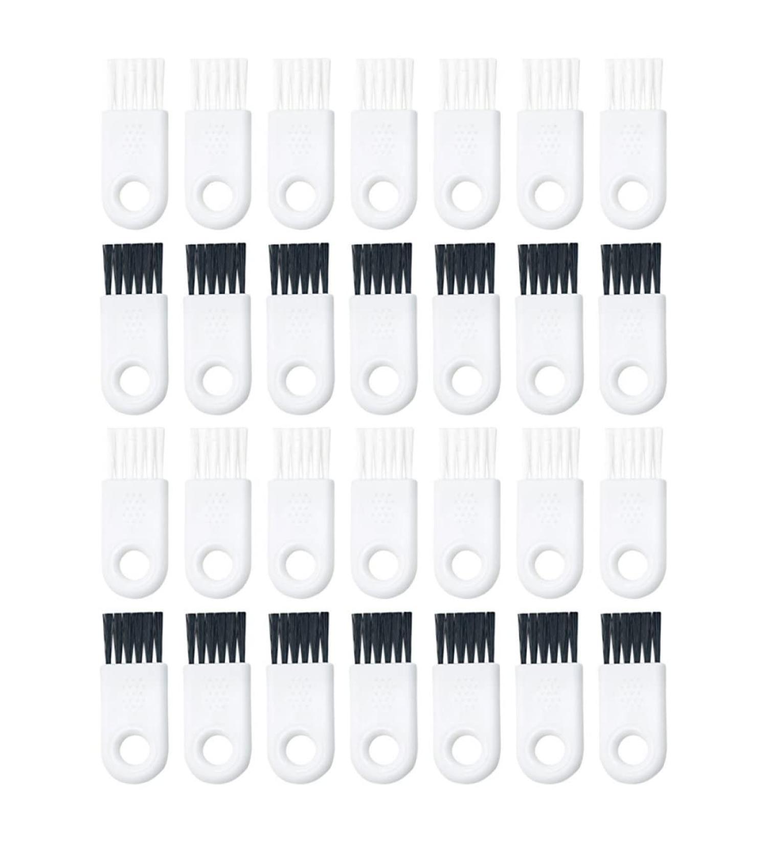 Minkissy 30-Piece Multi-Purpose Nylon Hairdressing Brush Set - Replacement Facial Tool for Trimmer & Razor - Black & White - 5x2cm - Buy Online on GoSupps.com