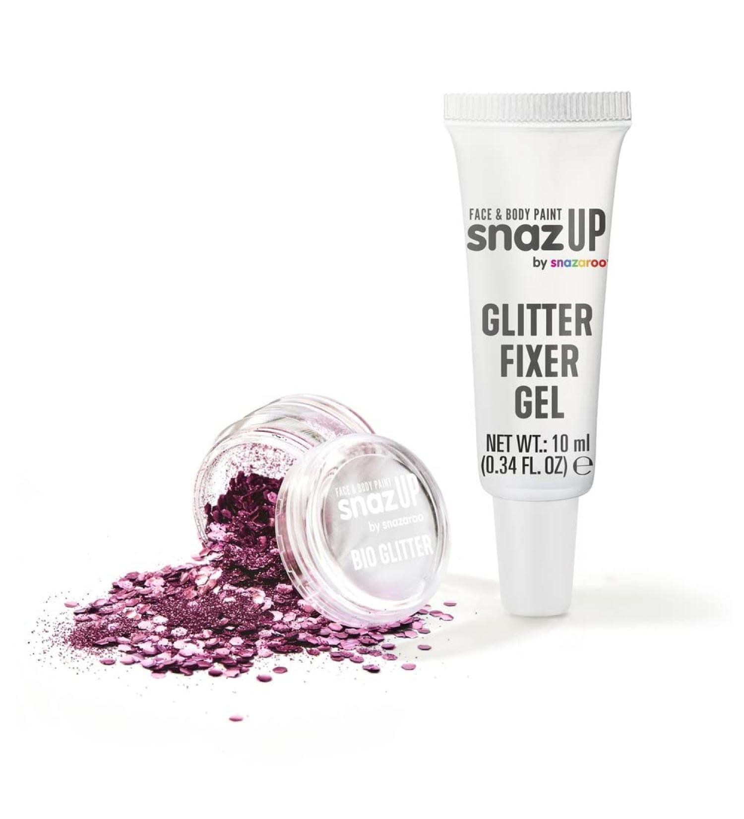 Snazaroo Bio Glitter Kit - Pink 5g + Fixer for Face and Body Paint - Buy Online on GoSupps.com