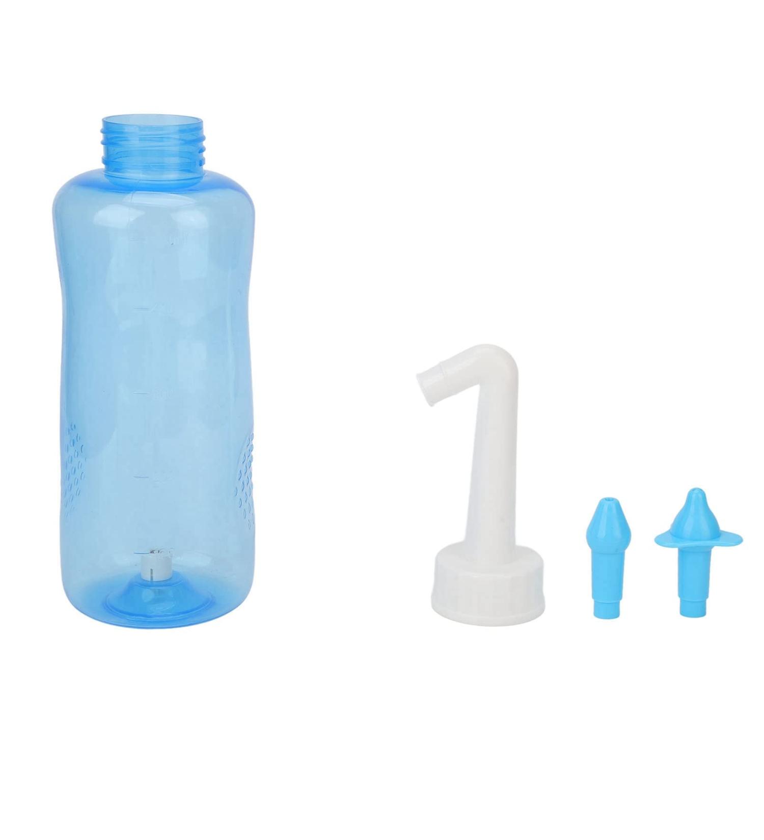 DOUQIFEI Neti Pot Sinus Rinsing Nasal Wash Bottle with 2pcs Nozzles 500ml Bottle Nasal Wash Cleaner for Adults Kids Blue - Buy Online on GoSupps.com