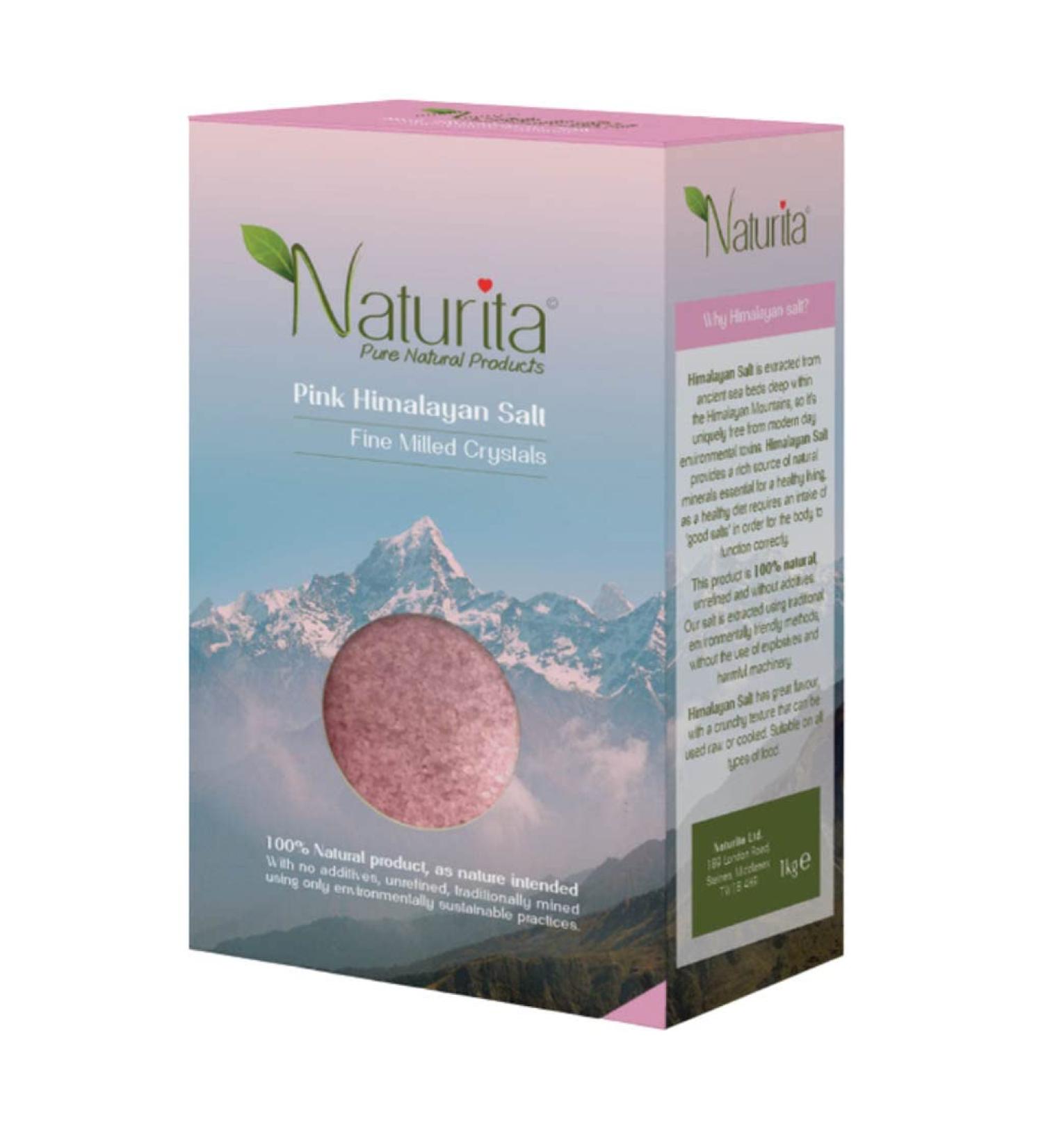 Naturita Pink Himalayan Salt - Fine Milled Crystals 1kg