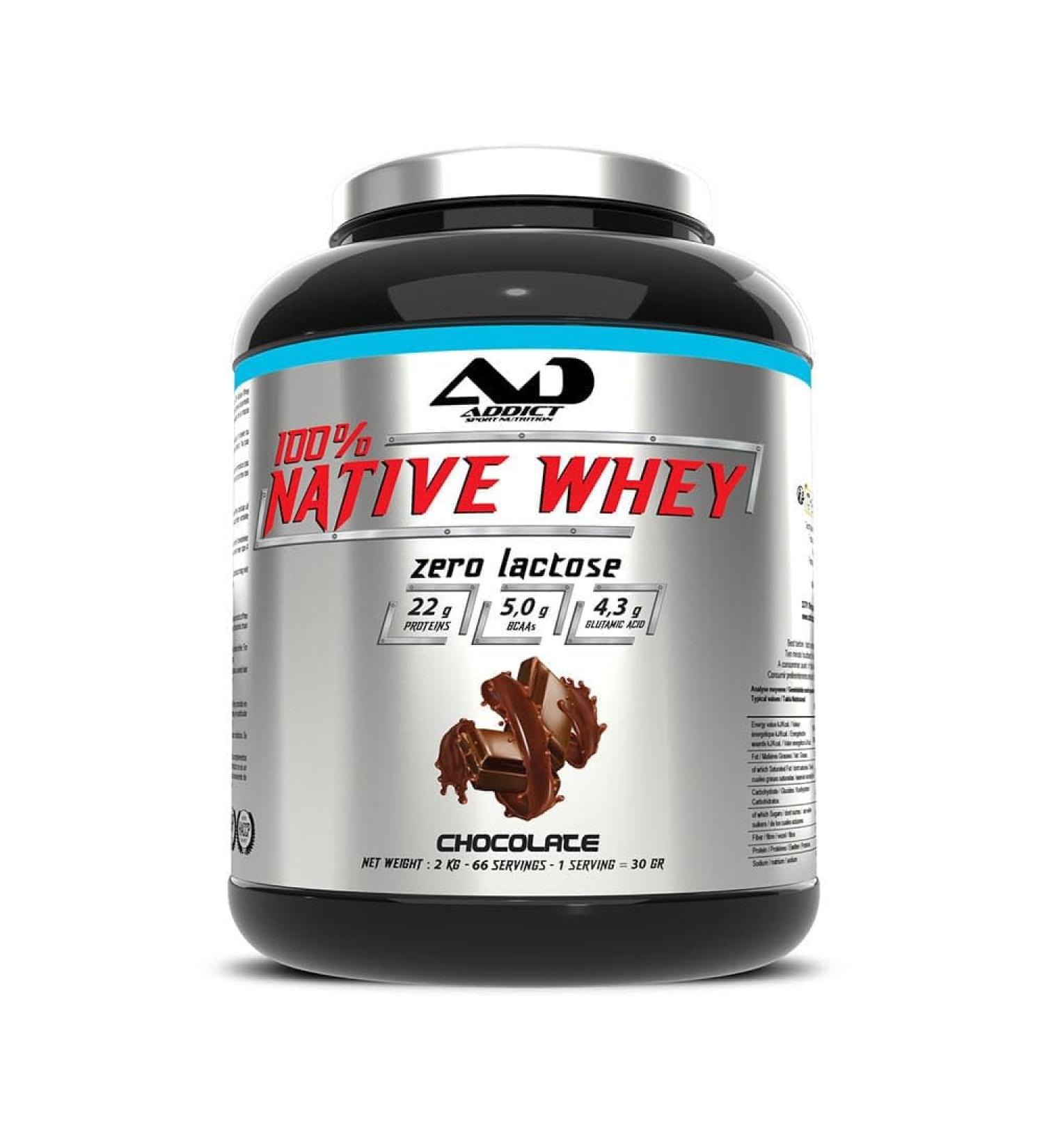 Addicted Sports Nutrition | 100% Native Whey (2kg) | Whey Native | Whey No Sugar Added