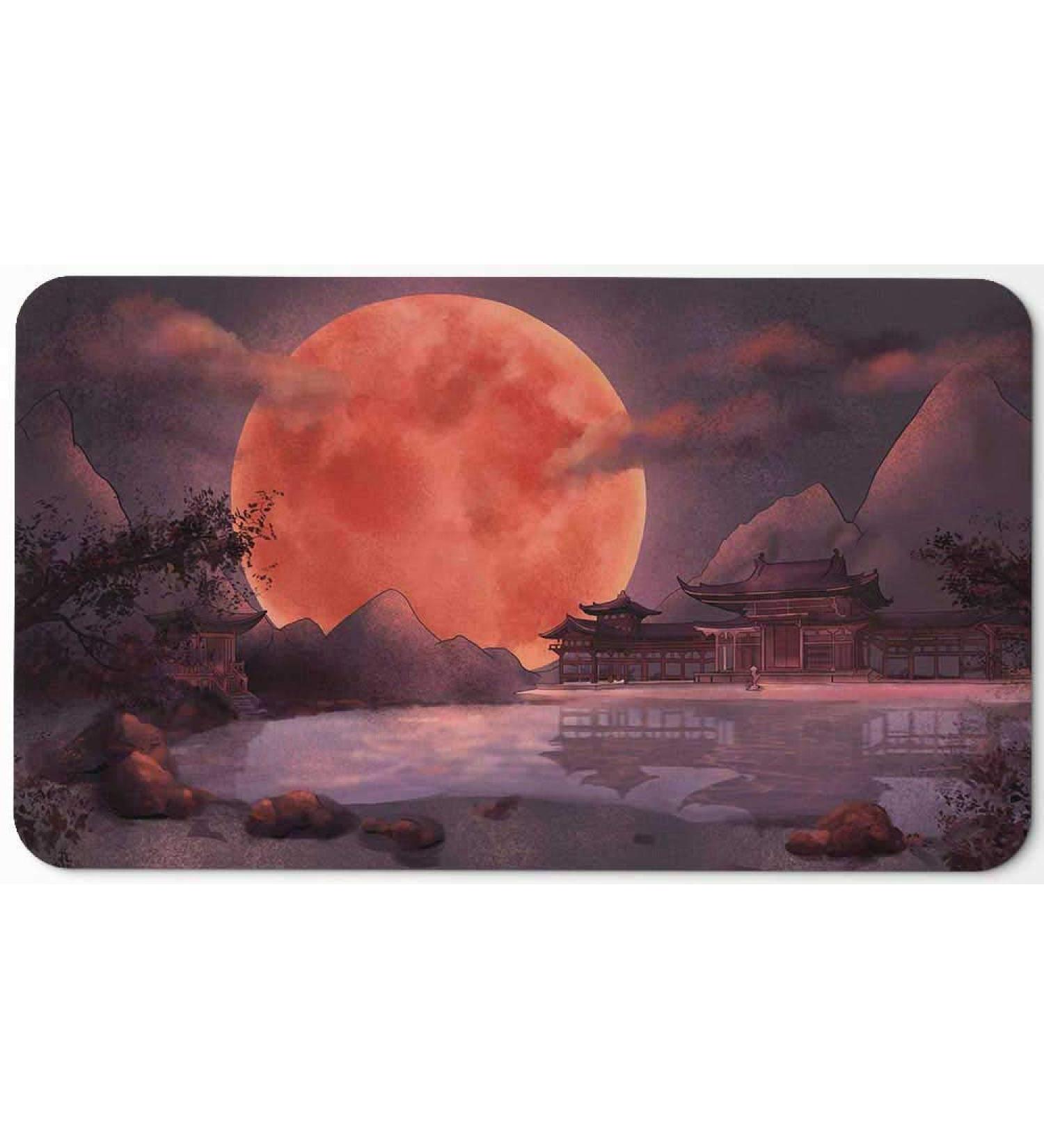 Paramint Blood Moon Shinto Temple Stitched Playmat - MTG YuGiOh Pokemon TCG - Original Art Design & Accessories - Buy Online on GoSupps.com