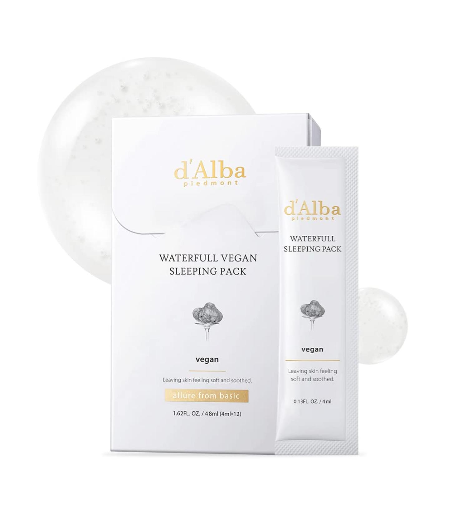 Alba Italian White Truffle Waterfull Vegan Sleeping Pack - Hydrating Overnight Face Mask with White Truffles - Sensitive Skin Safe and Portable - Buy Online on GoSupps.com