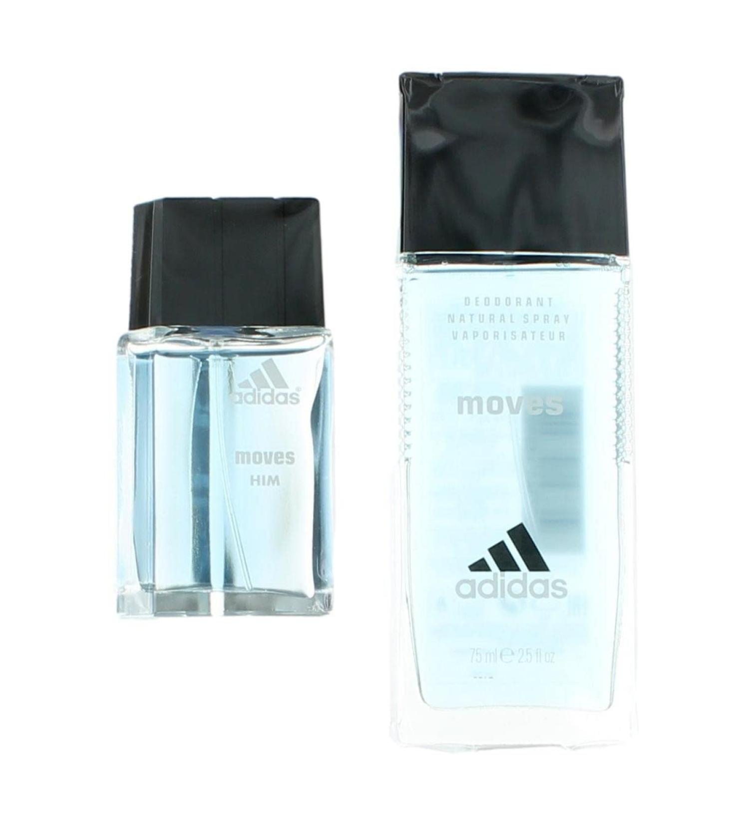 Adidas Moves by Adidas Gift Set - 1 oz Eau De Toilette Spray + 2.5 oz Deodorant Spray for Men